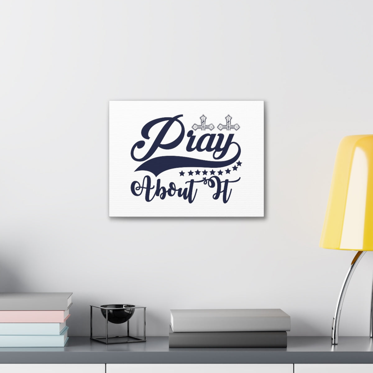 Scripture Walls Pray Cross 1 John 5:14 Christian Wall Art Bible Verse Print Ready to Hang Unframed-Express Your Love Gifts