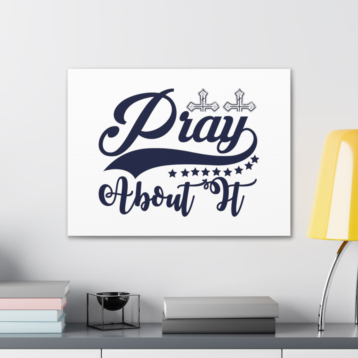 Scripture Walls Pray Cross 1 John 5:14 Christian Wall Art Bible Verse Print Ready to Hang Unframed-Express Your Love Gifts