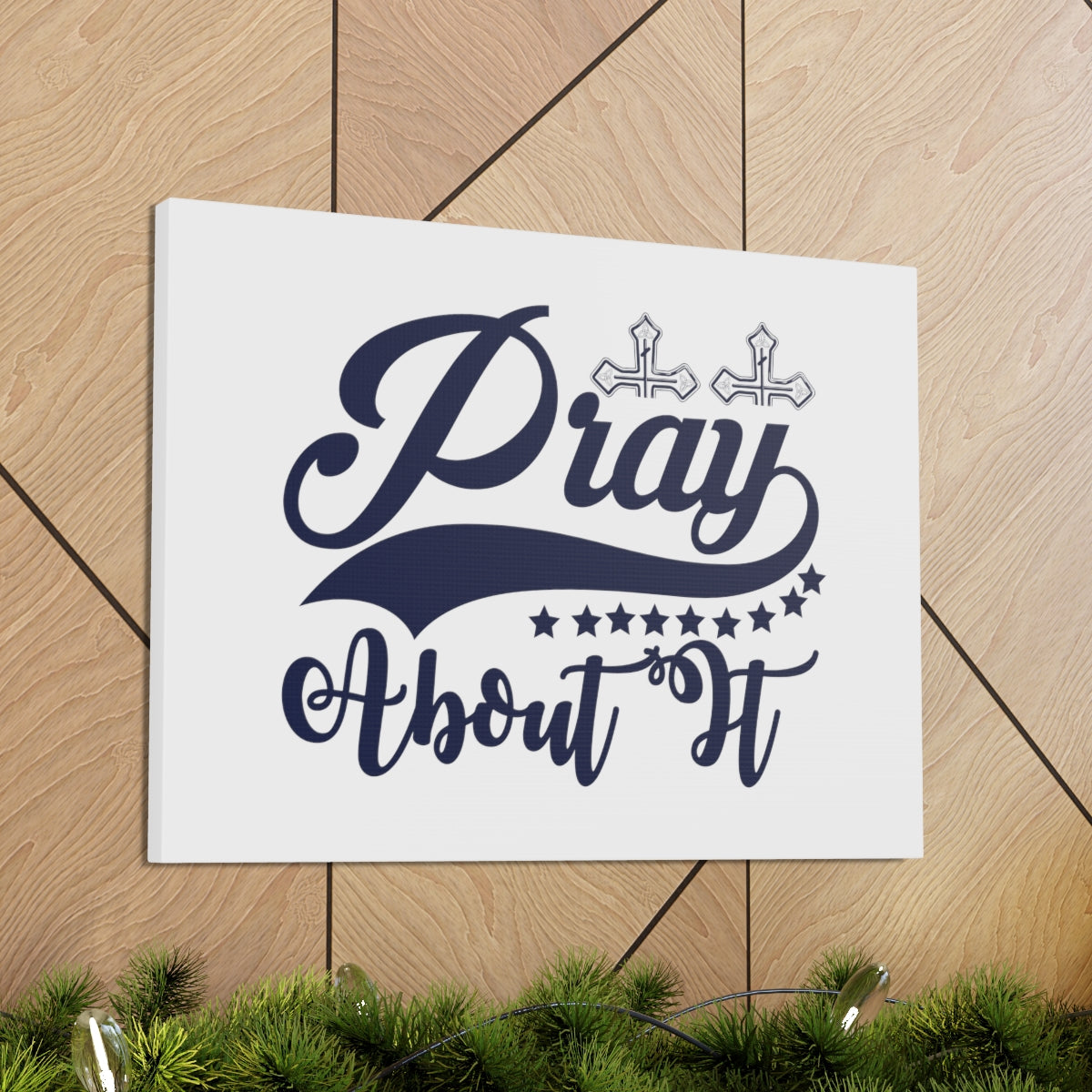 Scripture Walls Pray Cross 1 John 5:14 Christian Wall Art Bible Verse Print Ready to Hang Unframed-Express Your Love Gifts