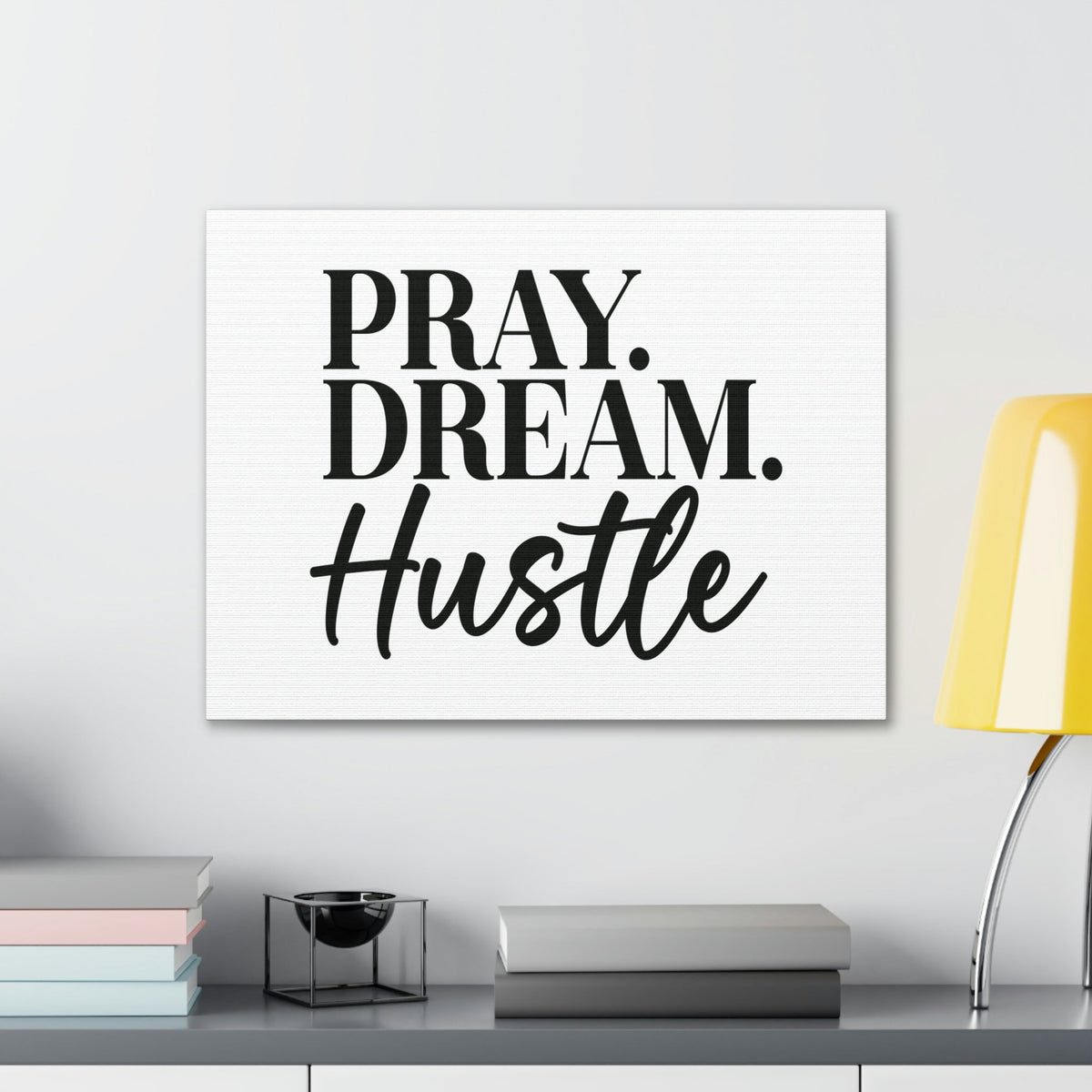 Scripture Walls Pray, Dream, Hustle Proverbs 16:3 Christian Wall Art Bible Verse Print Ready to Hang Unframed-Express Your Love Gifts