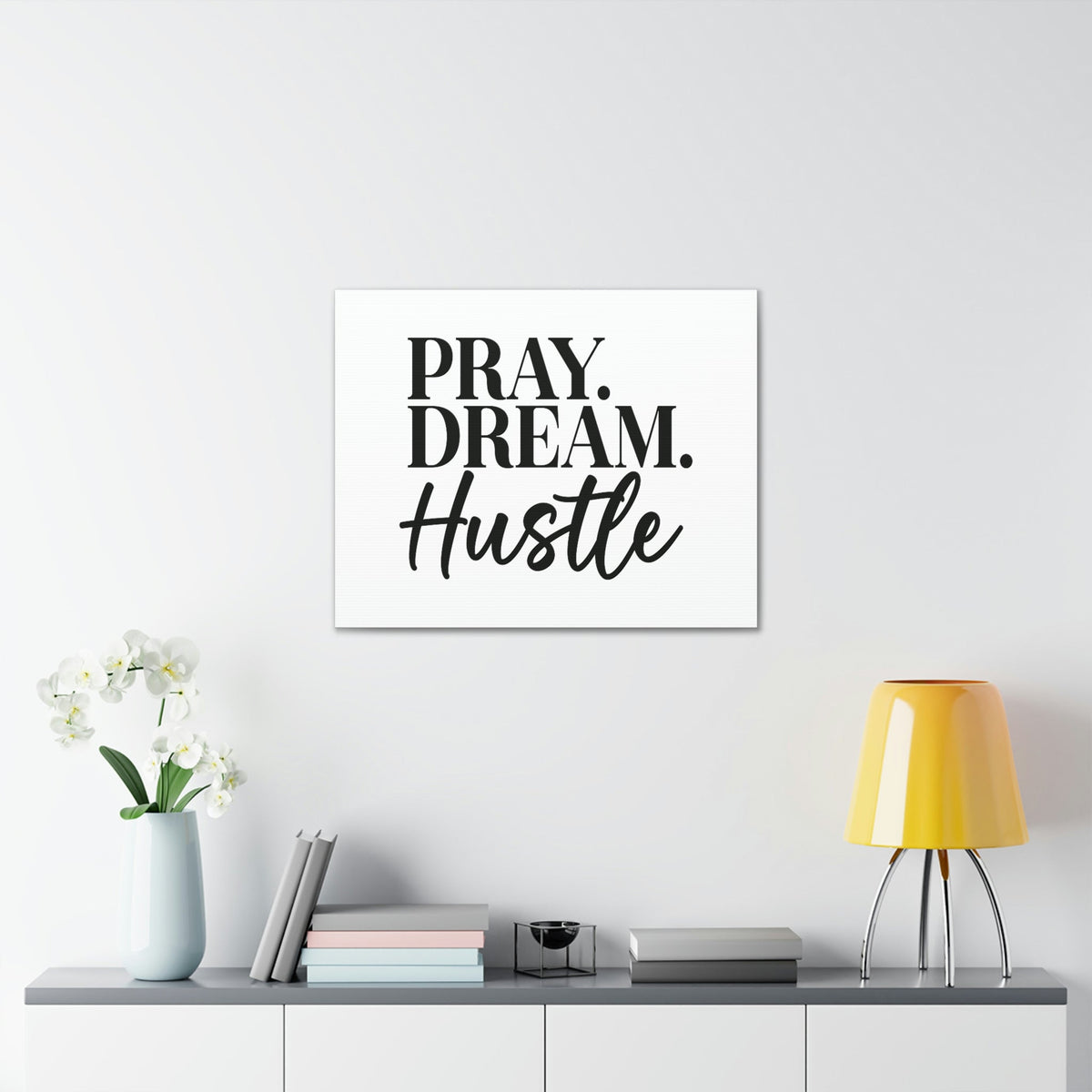 Scripture Walls Pray, Dream, Hustle Proverbs 16:3 Christian Wall Art Bible Verse Print Ready to Hang Unframed-Express Your Love Gifts