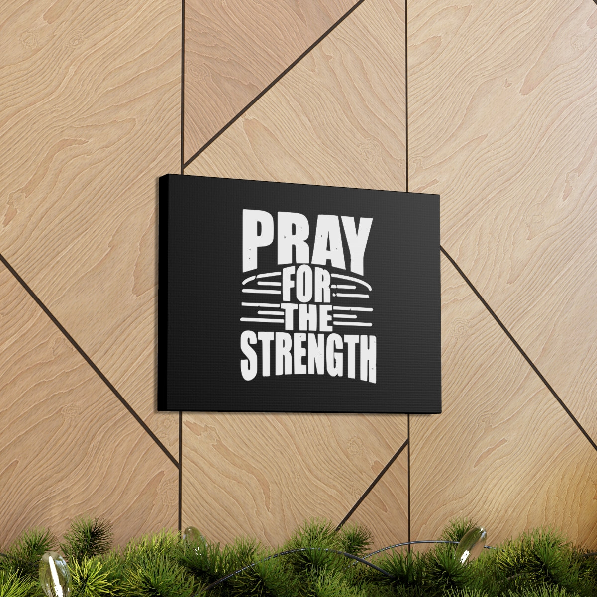 Scripture Walls Pray For The Strength Isaiah 41:10 Black Christian Wall Art Bible Verse Print Ready to Hang Unframed-Express Your Love Gifts