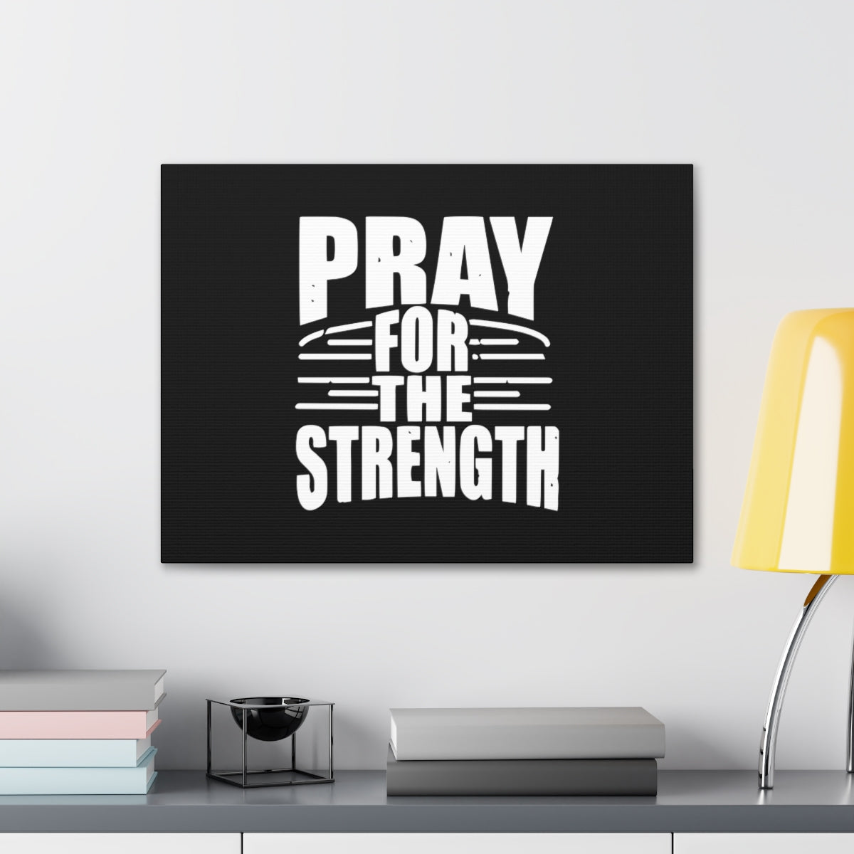Scripture Walls Pray For The Strength Isaiah 41:10 Black Christian Wall Art Bible Verse Print Ready to Hang Unframed-Express Your Love Gifts