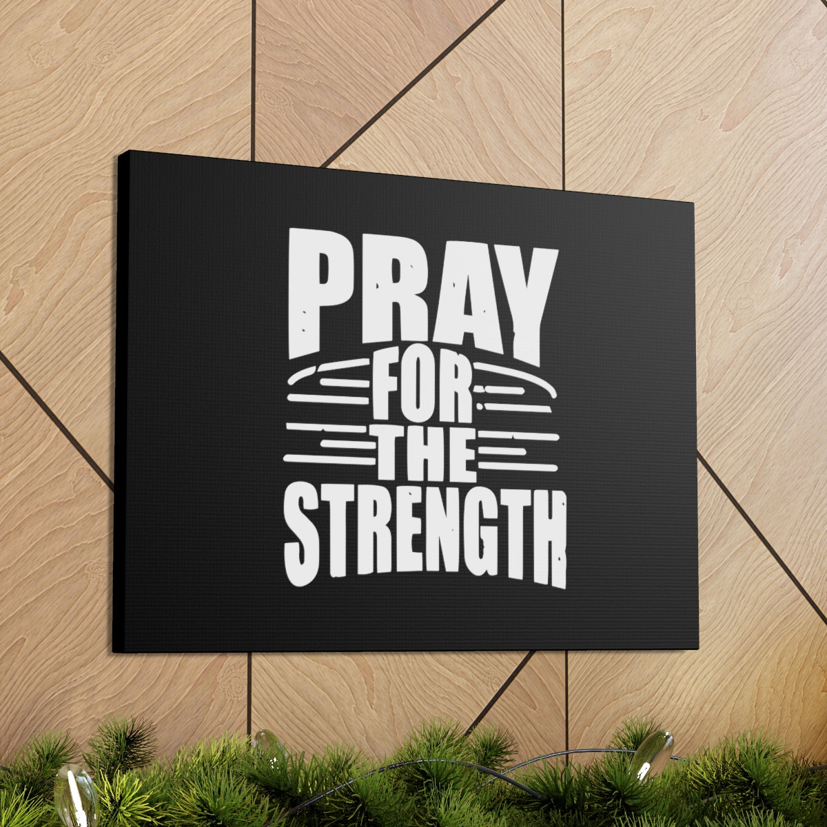 Scripture Walls Pray For The Strength Isaiah 41:10 Black Christian Wall Art Bible Verse Print Ready to Hang Unframed-Express Your Love Gifts