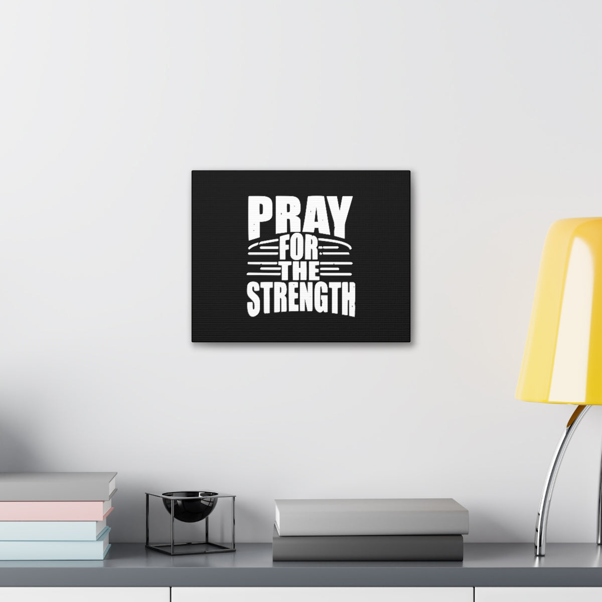 Scripture Walls Pray For The Strength Isaiah 41:10 Black Christian Wall Art Bible Verse Print Ready to Hang Unframed-Express Your Love Gifts