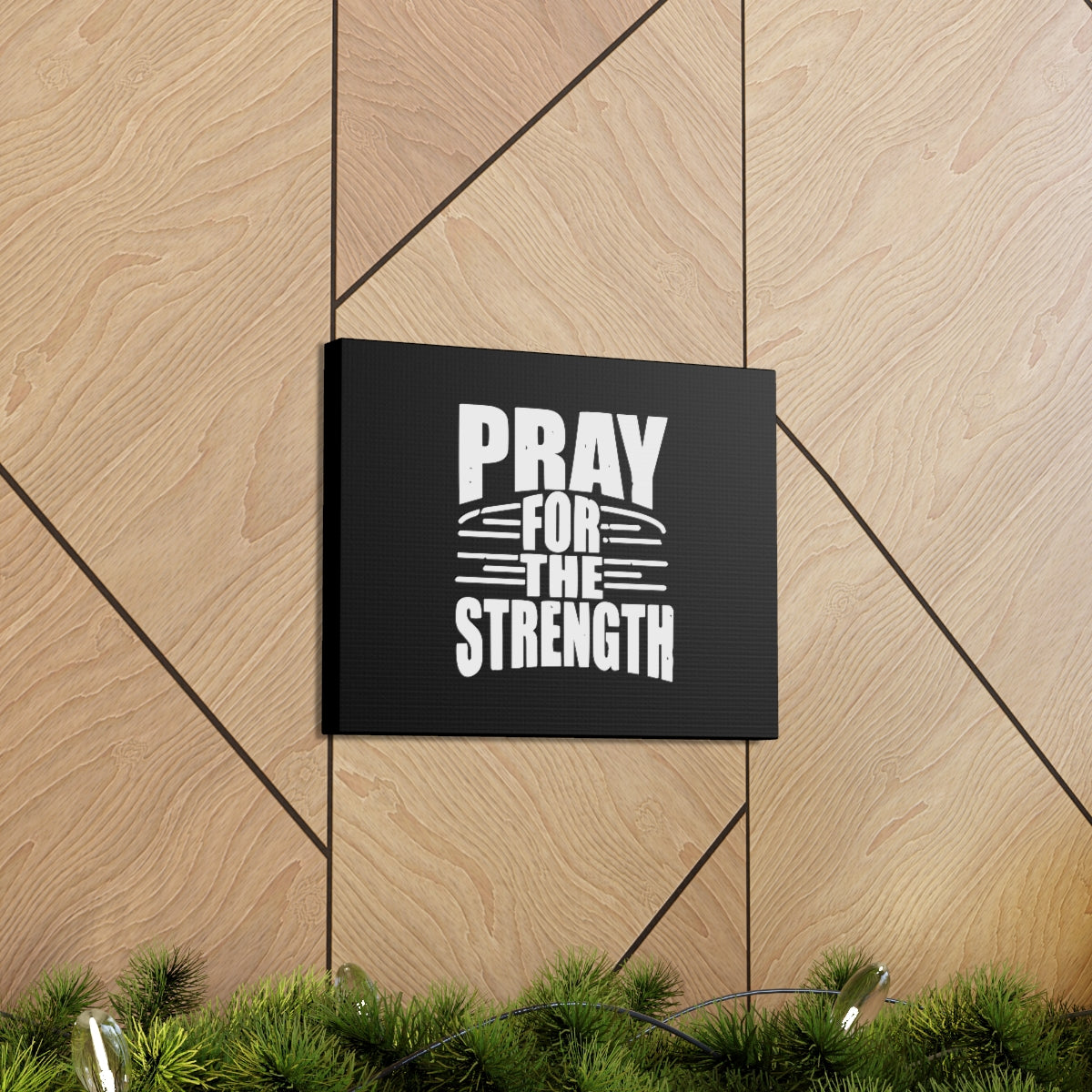 Scripture Walls Pray For The Strength Isaiah 41:10 Black Christian Wall Art Bible Verse Print Ready to Hang Unframed-Express Your Love Gifts