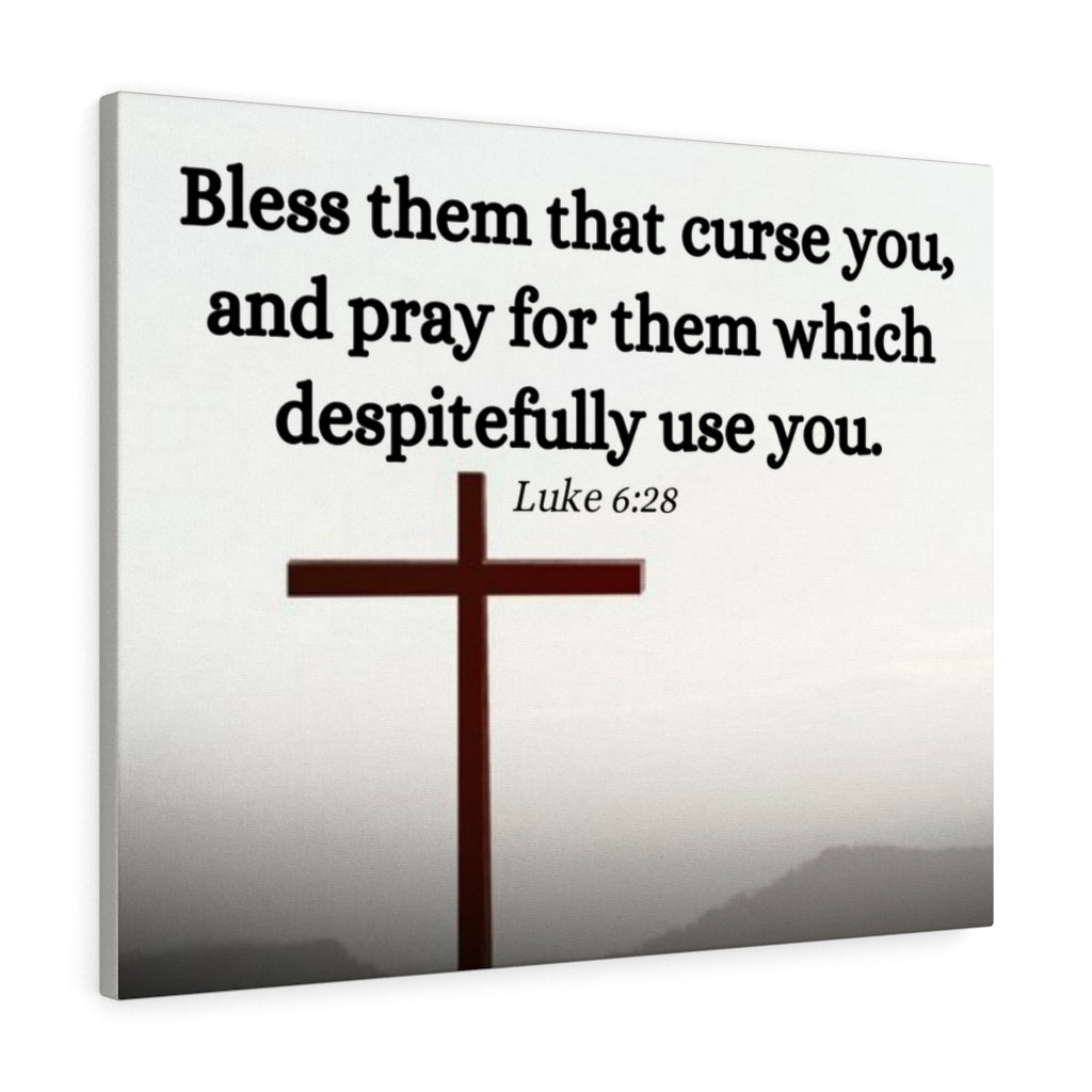 Scripture Walls Pray For Them Luke 6:28 Bible Verse Canvas Christian Wall Art Ready to Hang Unframed-Express Your Love Gifts