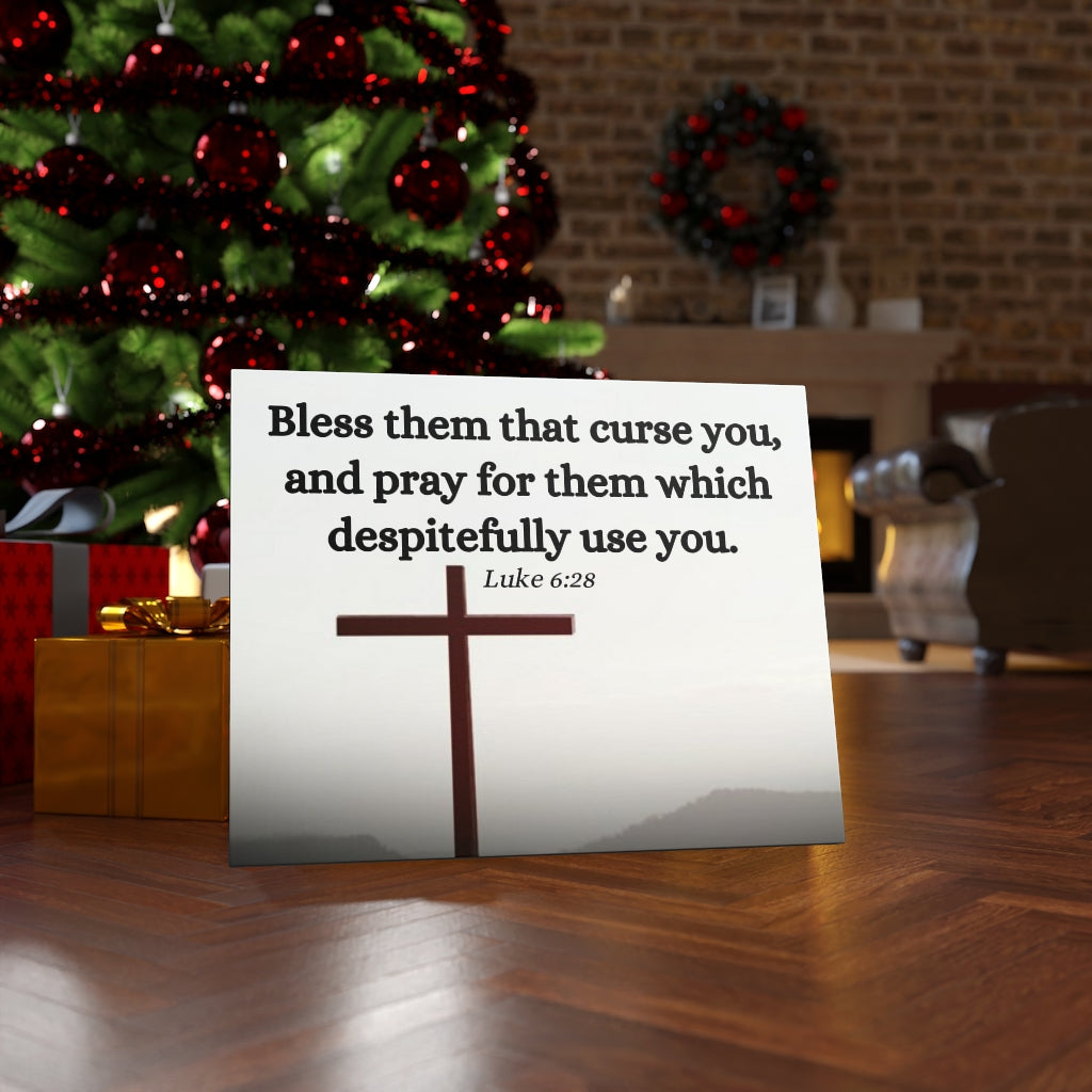 Scripture Walls Pray For Them Luke 6:28 Bible Verse Canvas Christian Wall Art Ready to Hang Unframed-Express Your Love Gifts
