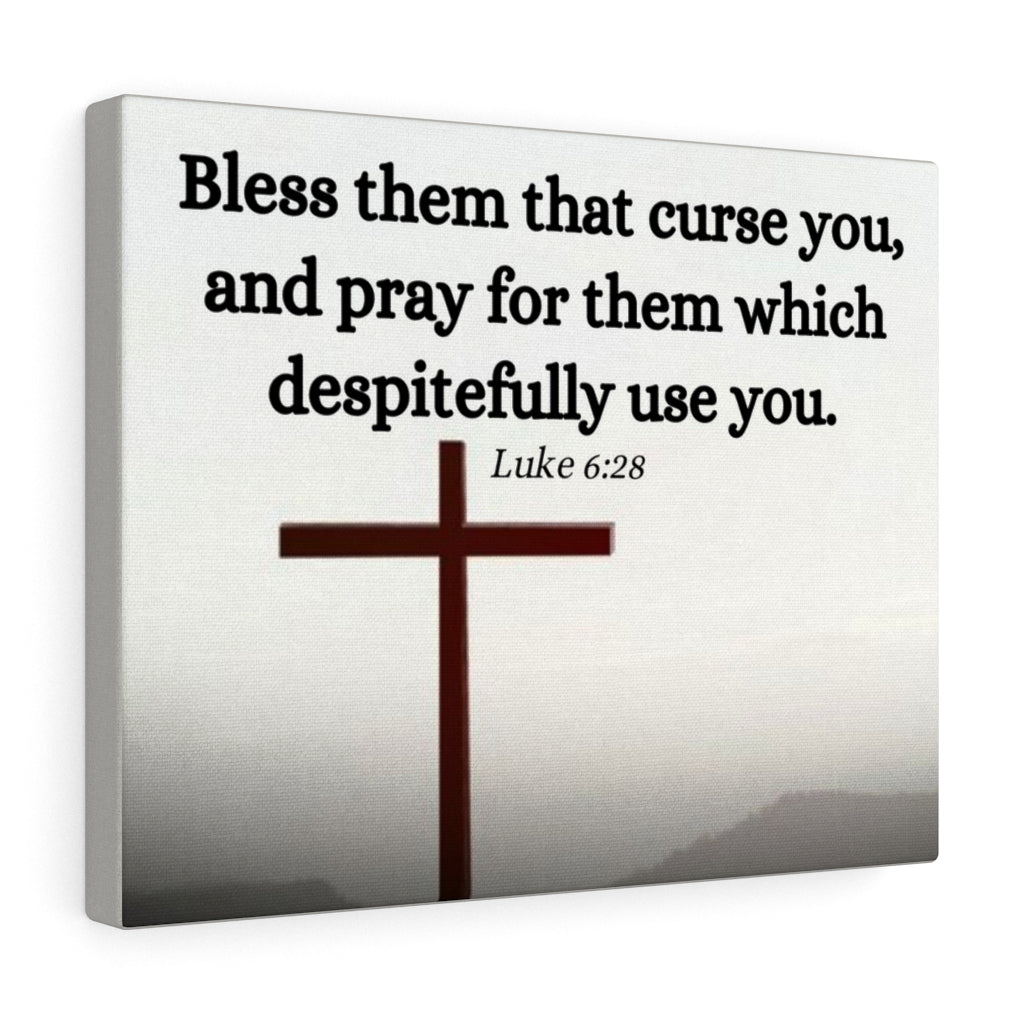 Scripture Walls Pray For Them Luke 6:28 Bible Verse Canvas Christian Wall Art Ready to Hang Unframed-Express Your Love Gifts