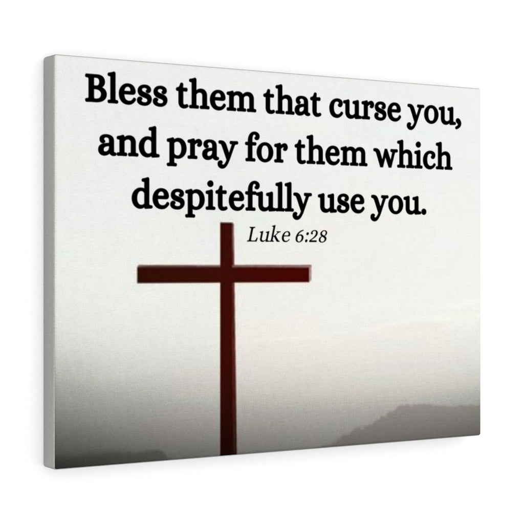 Scripture Walls Pray For Them Luke 6:28 Bible Verse Canvas Christian Wall Art Ready to Hang Unframed-Express Your Love Gifts