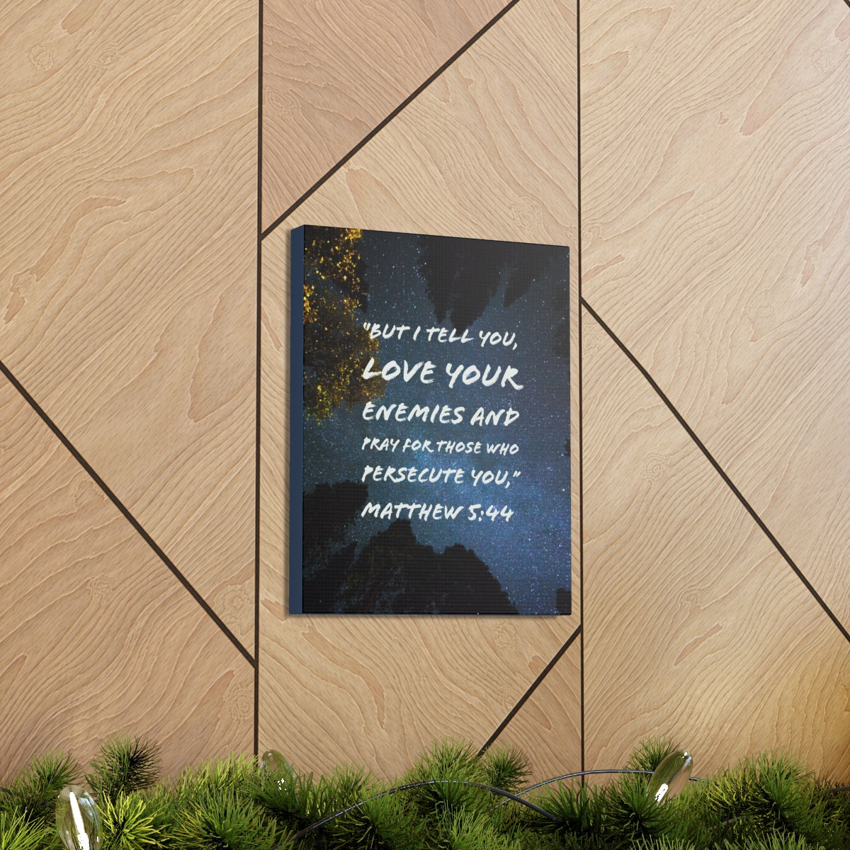 Scripture Walls Pray For Those Matthew 5:44 Bible Verse Canvas Christian Wall Art Bible Verse Print Ready To Hang Unframed-Express Your Love Gifts