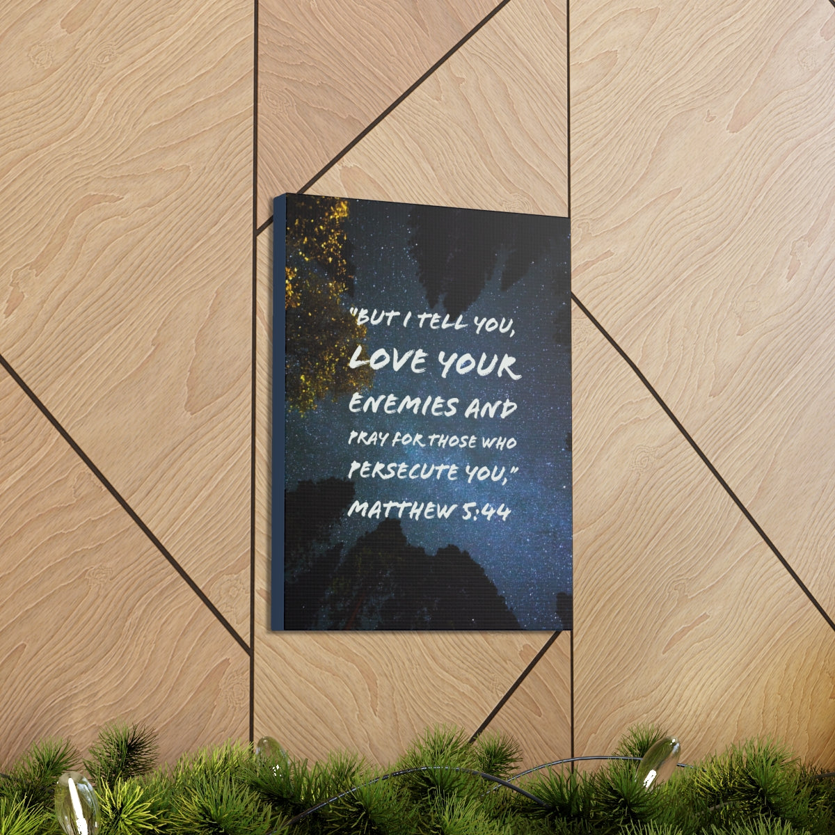 Scripture Walls Pray For Those Matthew 5:44 Bible Verse Canvas Christian Wall Art Bible Verse Print Ready To Hang Unframed-Express Your Love Gifts
