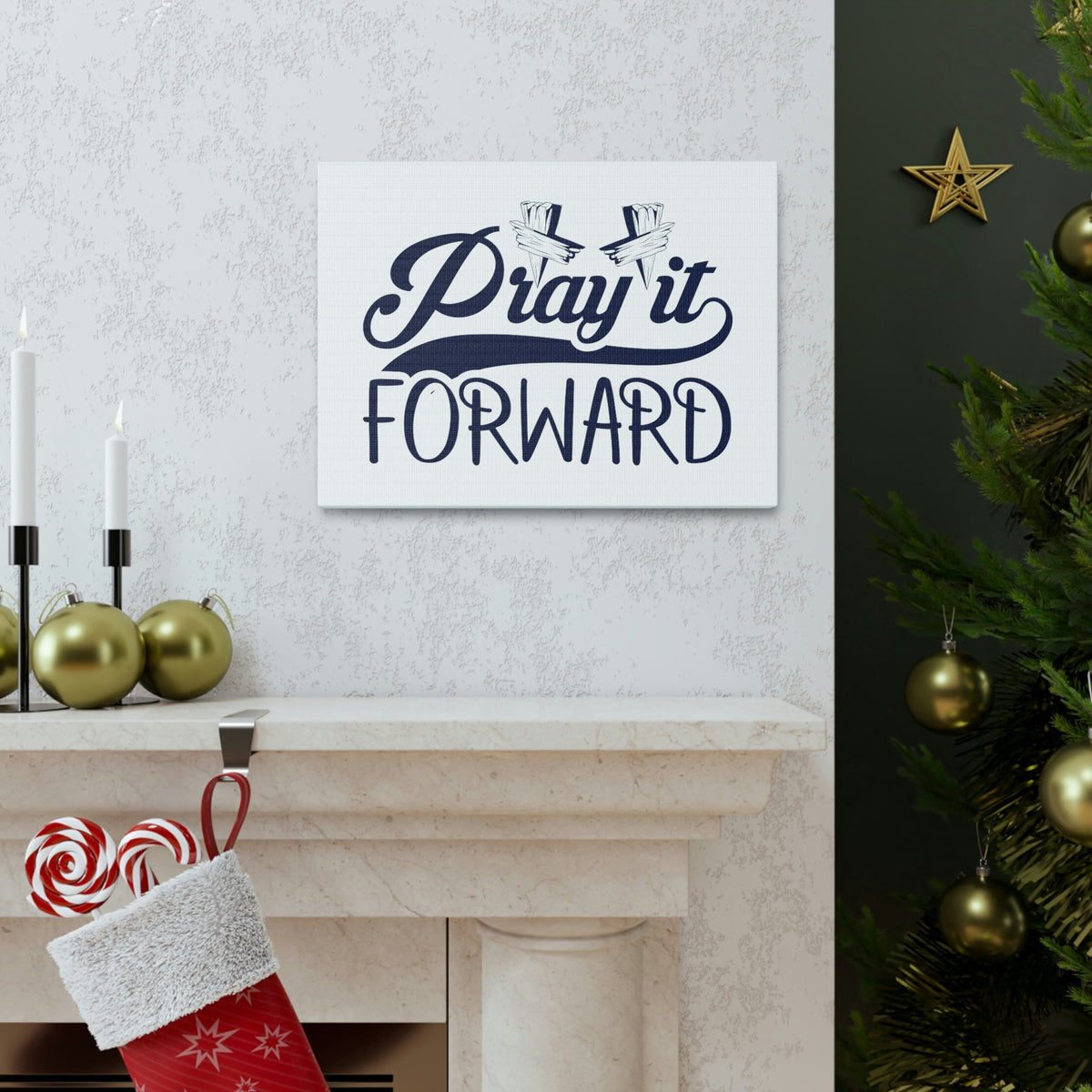 Scripture Walls Pray It Forward 1 Thessalonians 5:17 Blue Christian Wall Art Bible Verse Print Ready to Hang Unframed-Express Your Love Gifts