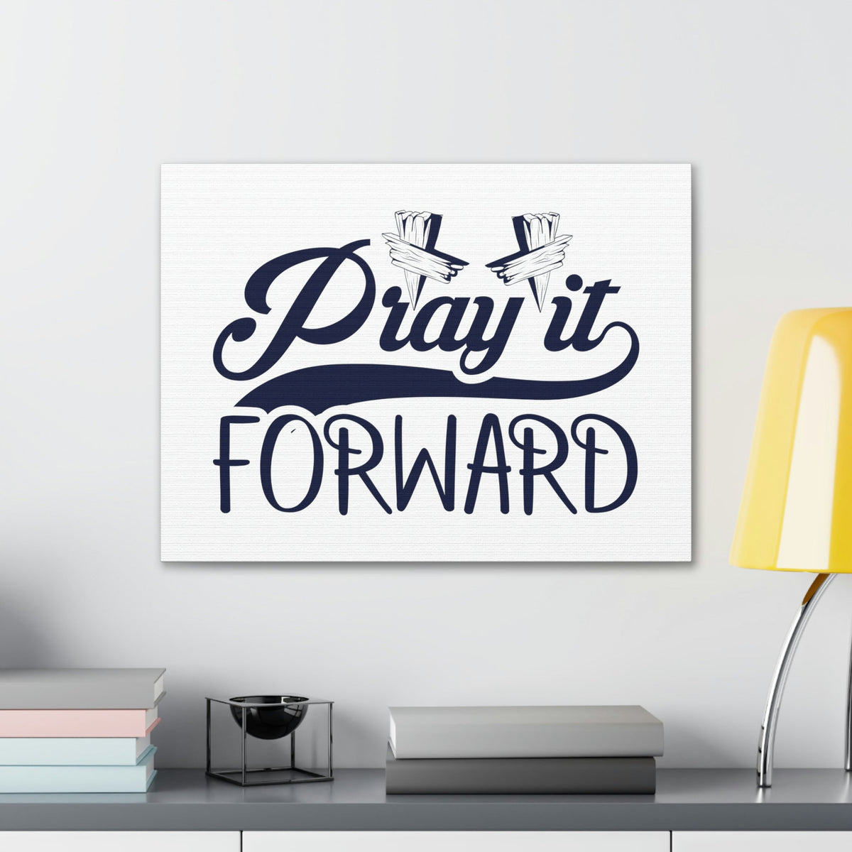 Scripture Walls Pray It Forward 1 Thessalonians 5:17 Blue Christian Wall Art Bible Verse Print Ready to Hang Unframed-Express Your Love Gifts