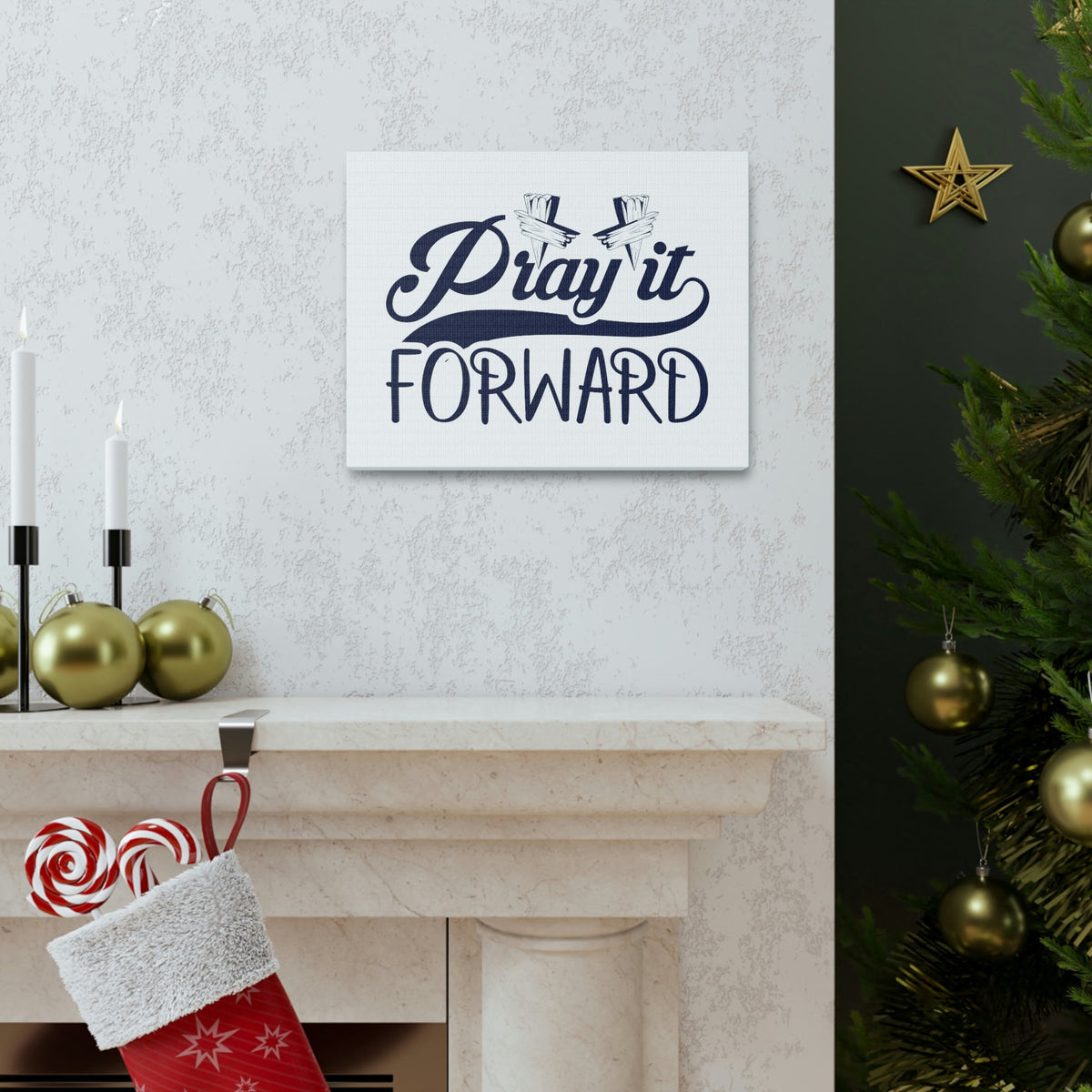 Scripture Walls Pray It Forward 1 Thessalonians 5:17 Blue Christian Wall Art Bible Verse Print Ready to Hang Unframed-Express Your Love Gifts