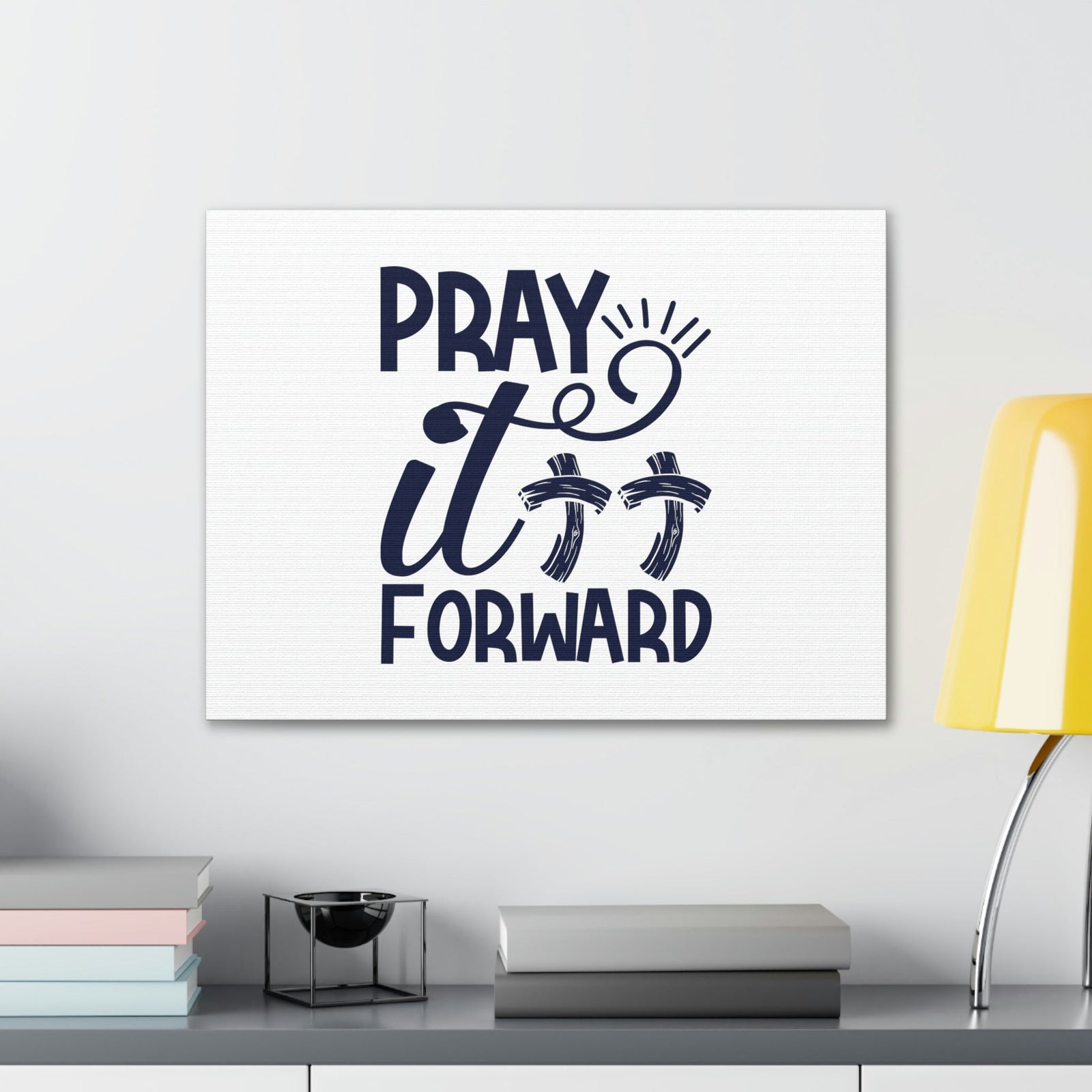 Scripture Walls Pray It Forward Romans 12:12 Double Cross Christian Wall Art Bible Verse Print Ready to Hang Unframed-Express Your Love Gifts