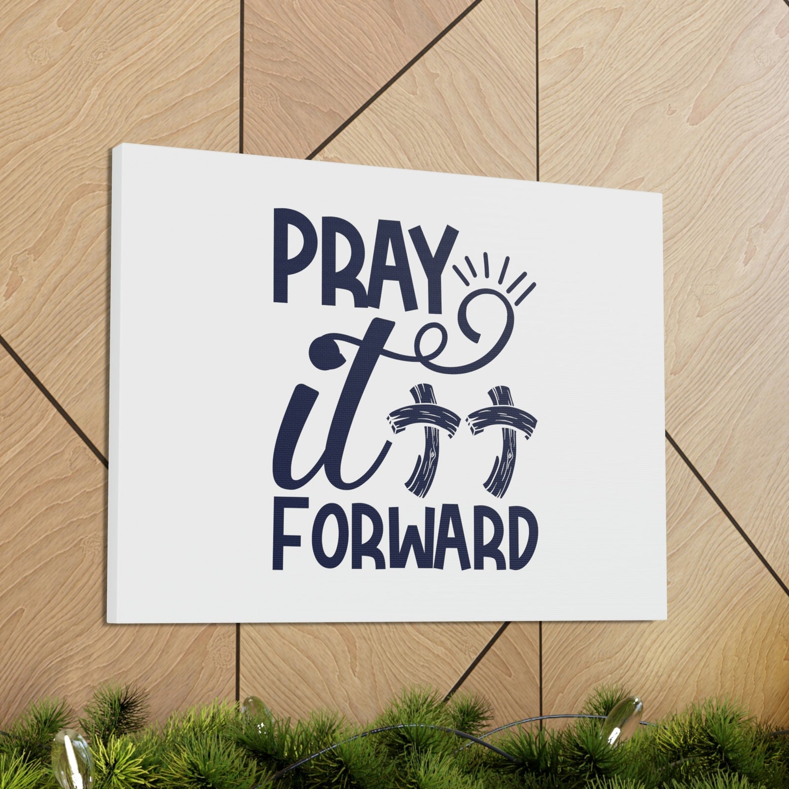 Scripture Walls Pray It Forward Romans 12:12 Double Cross Christian Wall Art Bible Verse Print Ready to Hang Unframed-Express Your Love Gifts