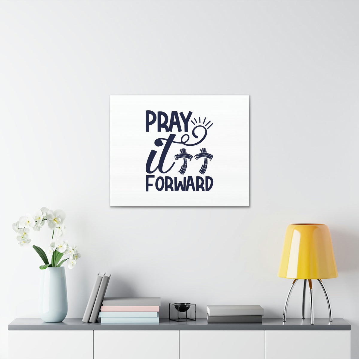 Scripture Walls Pray It Forward Romans 12:12 Double Cross Christian Wall Art Bible Verse Print Ready to Hang Unframed-Express Your Love Gifts