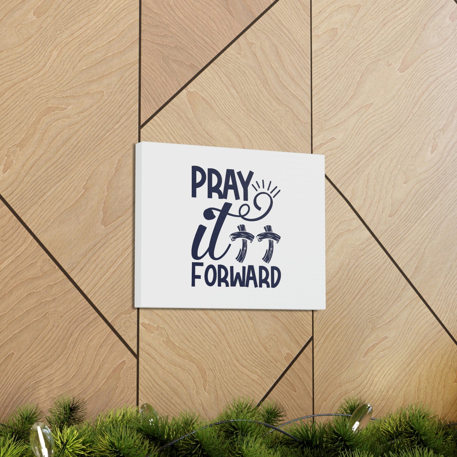 Scripture Walls Pray It Forward Romans 12:12 Double Cross Christian Wall Art Bible Verse Print Ready to Hang Unframed-Express Your Love Gifts