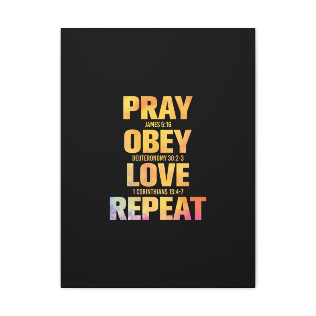 Scripture Walls Pray James 5:16 Bible Verse Canvas Christian Wall Art Ready To Hang Unframed-Express Your Love Gifts