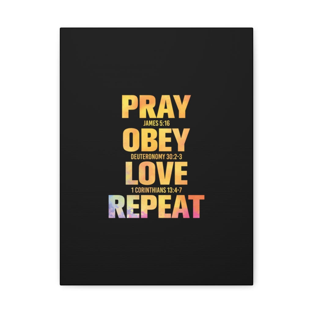 Scripture Walls Pray James 5:16 Bible Verse Canvas Christian Wall Art Ready To Hang Unframed-Express Your Love Gifts