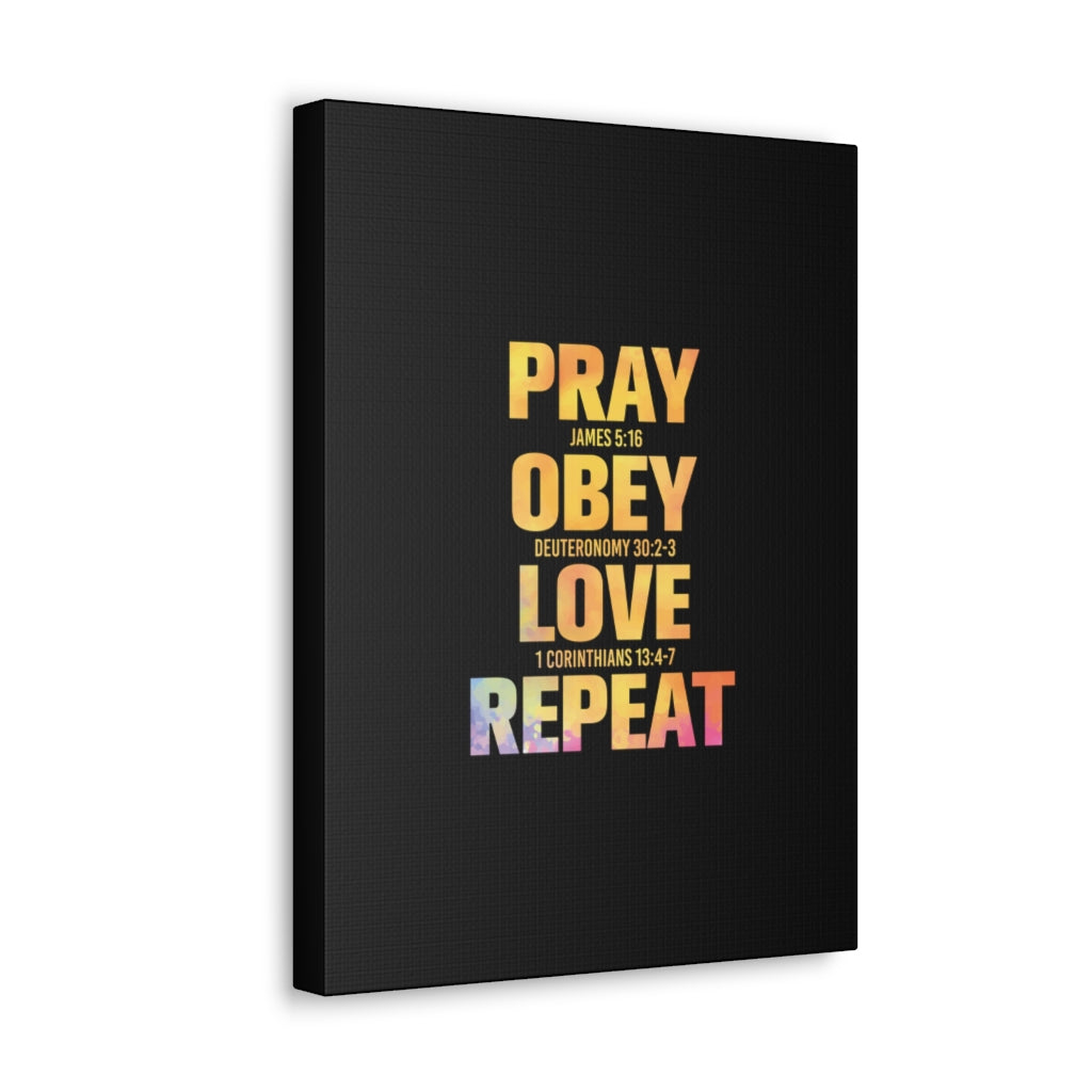 Scripture Walls Pray James 5:16 Bible Verse Canvas Christian Wall Art Ready To Hang Unframed-Express Your Love Gifts