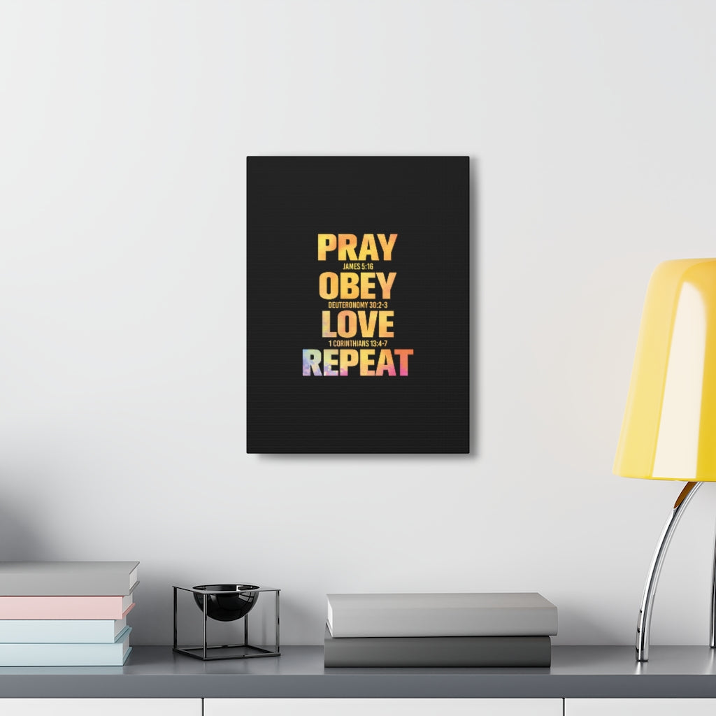 Scripture Walls Pray James 5:16 Bible Verse Canvas Christian Wall Art Ready To Hang Unframed-Express Your Love Gifts