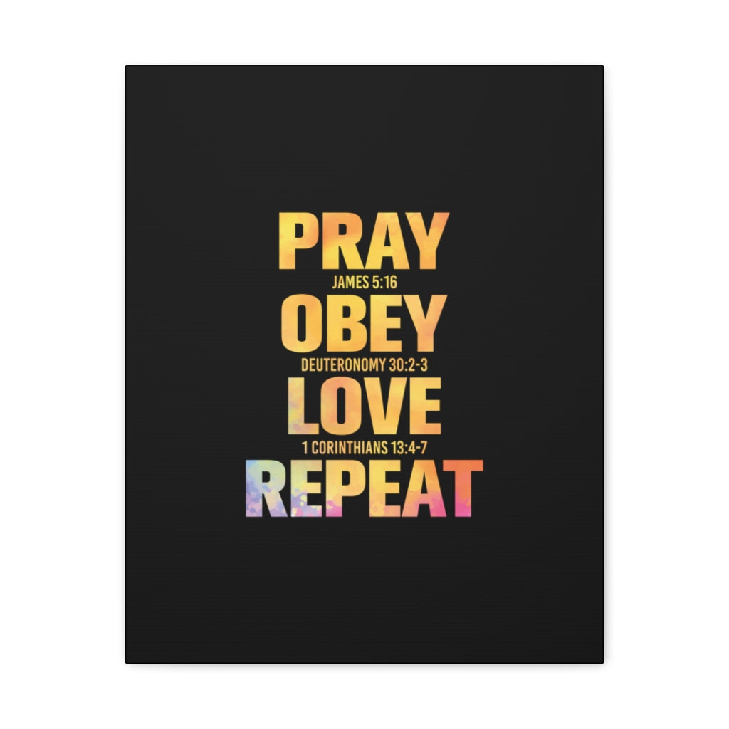 Scripture Walls Pray James 5:16 Bible Verse Canvas Christian Wall Art Ready To Hang Unframed-Express Your Love Gifts