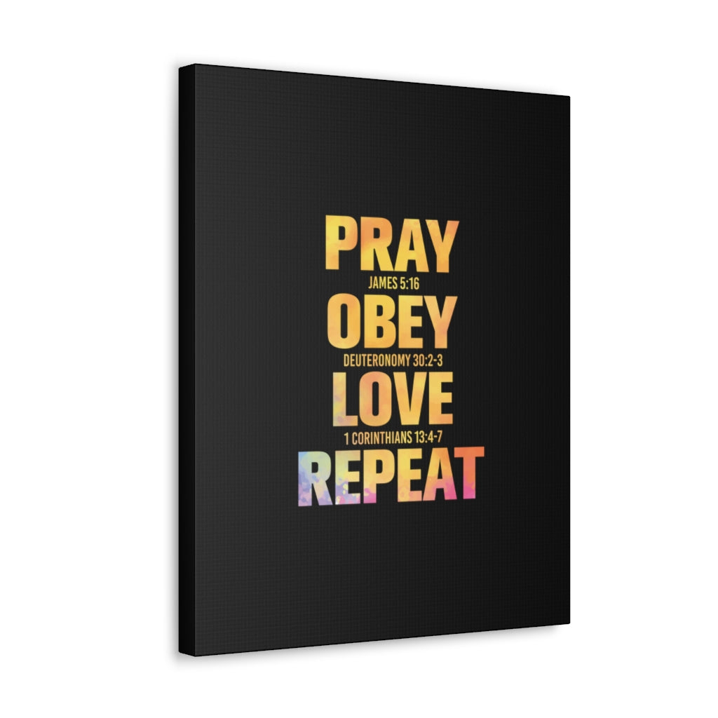 Scripture Walls Pray James 5:16 Bible Verse Canvas Christian Wall Art Ready To Hang Unframed-Express Your Love Gifts