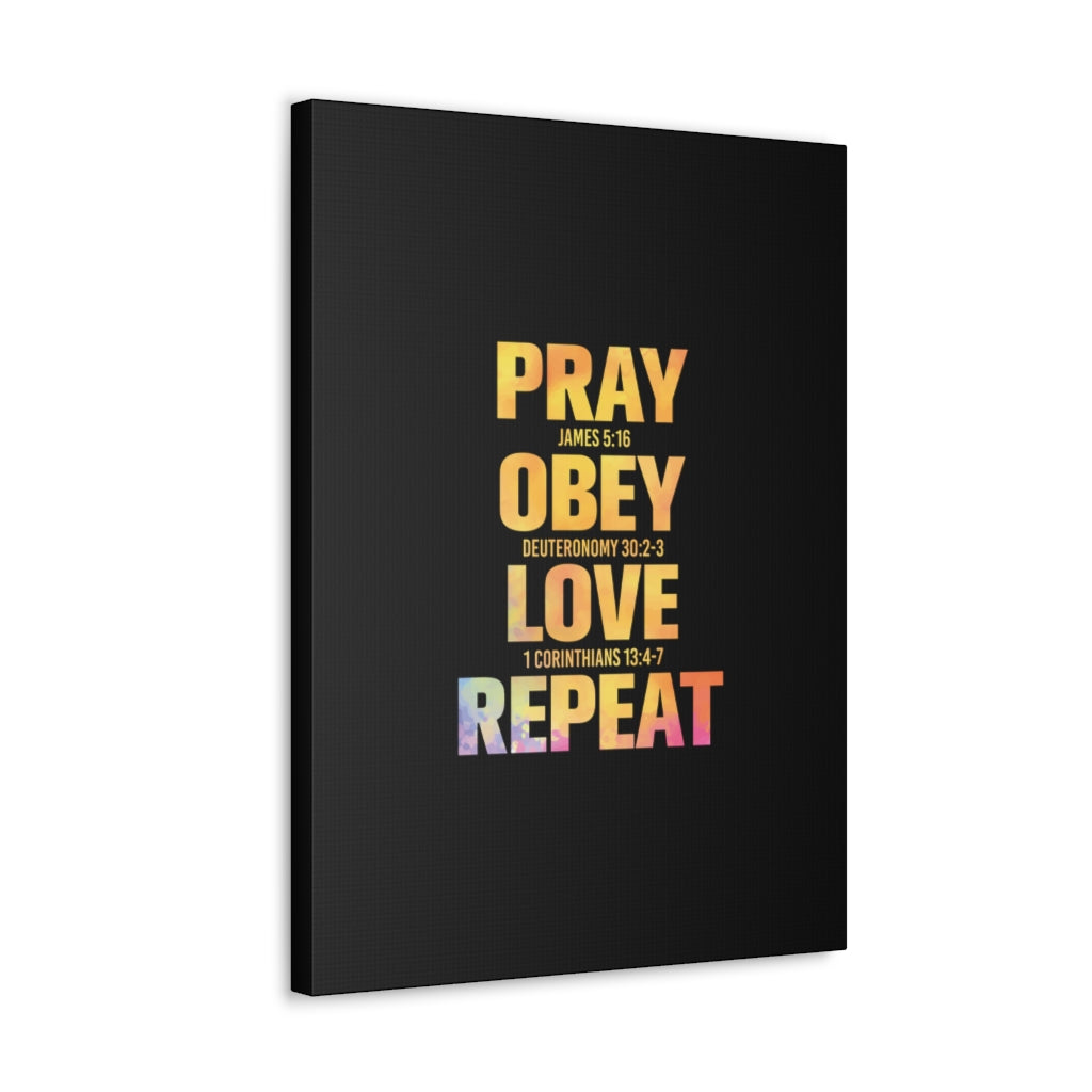 Scripture Walls Pray James 5:16 Bible Verse Canvas Christian Wall Art Ready To Hang Unframed-Express Your Love Gifts