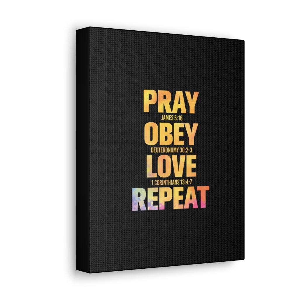 Scripture Walls Pray James 5:16 Bible Verse Canvas Christian Wall Art Ready To Hang Unframed-Express Your Love Gifts