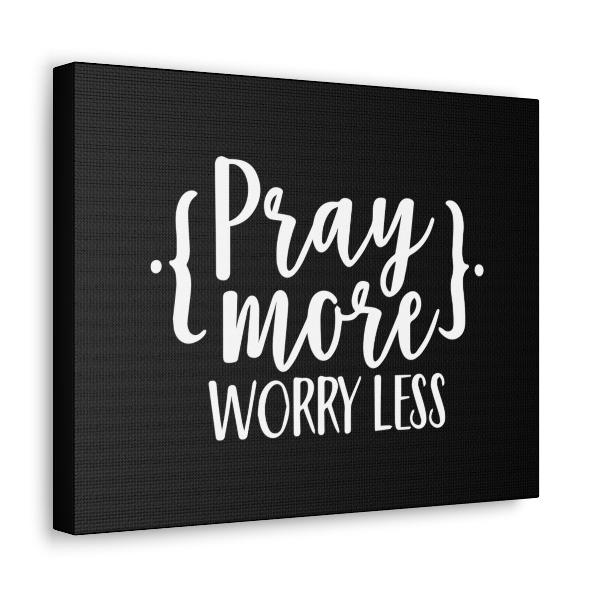 Scripture Walls Pray More Black 1 Peter 5:7 Christian Wall Art Bible Verse Print Ready to Hang Unframed-Express Your Love Gifts