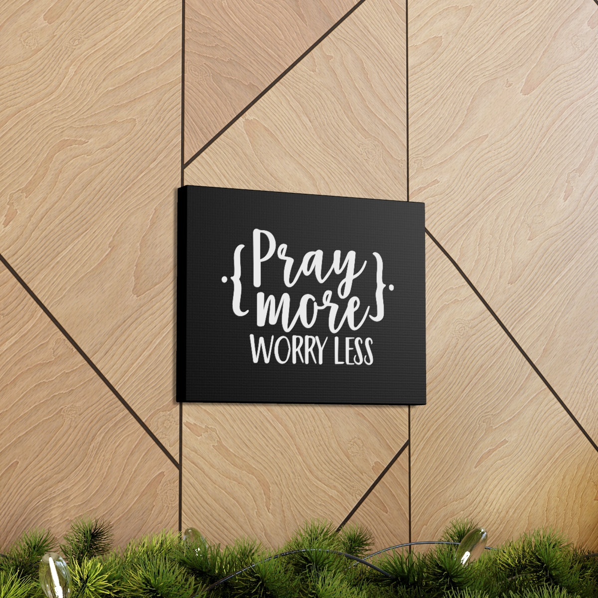 Scripture Walls Pray More Black 1 Peter 5:7 Christian Wall Art Bible Verse Print Ready to Hang Unframed-Express Your Love Gifts