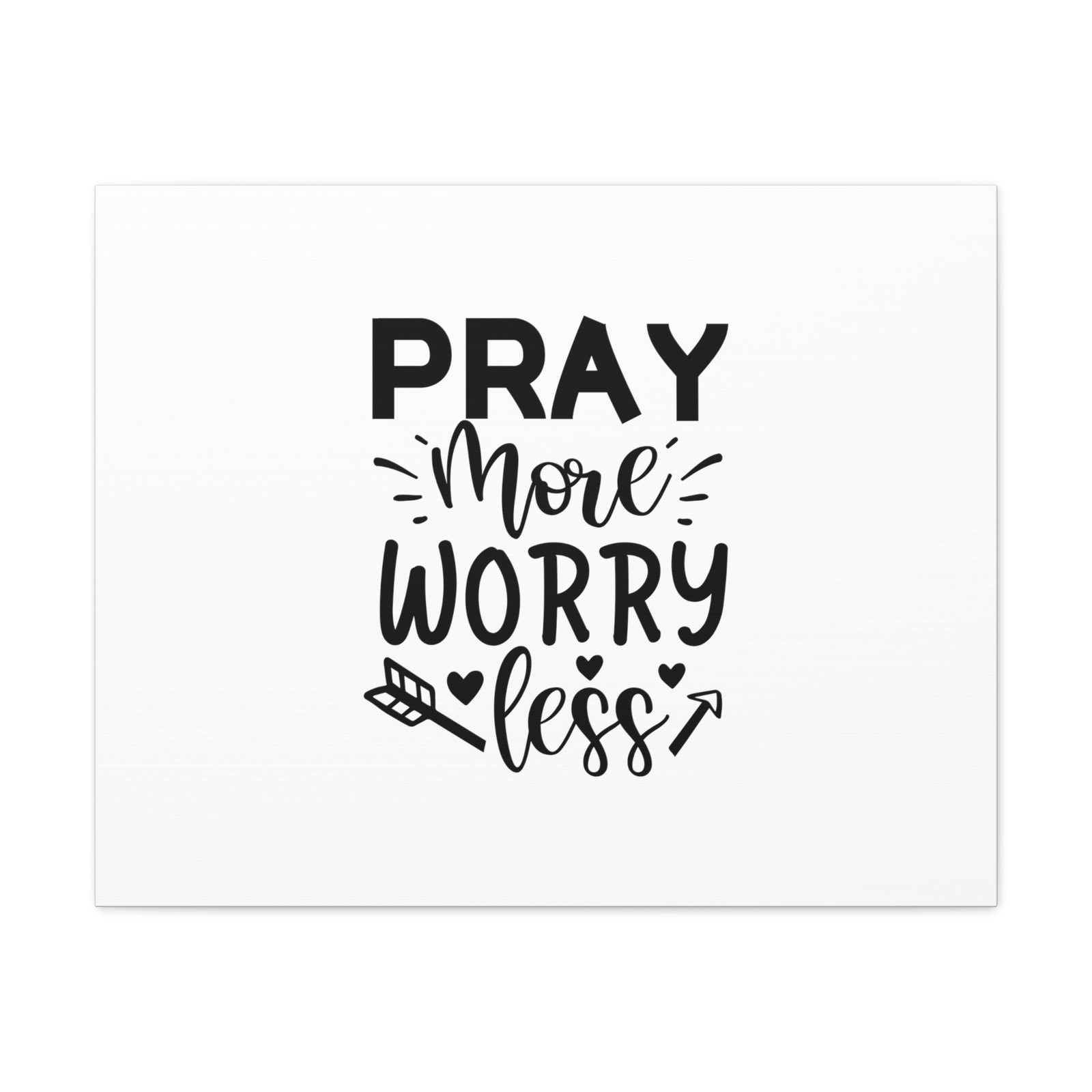 Scripture Walls Pray More Worry Less Ephesians 6:18 Arrow Christian Wall Art Bible Verse Print Ready to Hang Unframed-Express Your Love Gifts