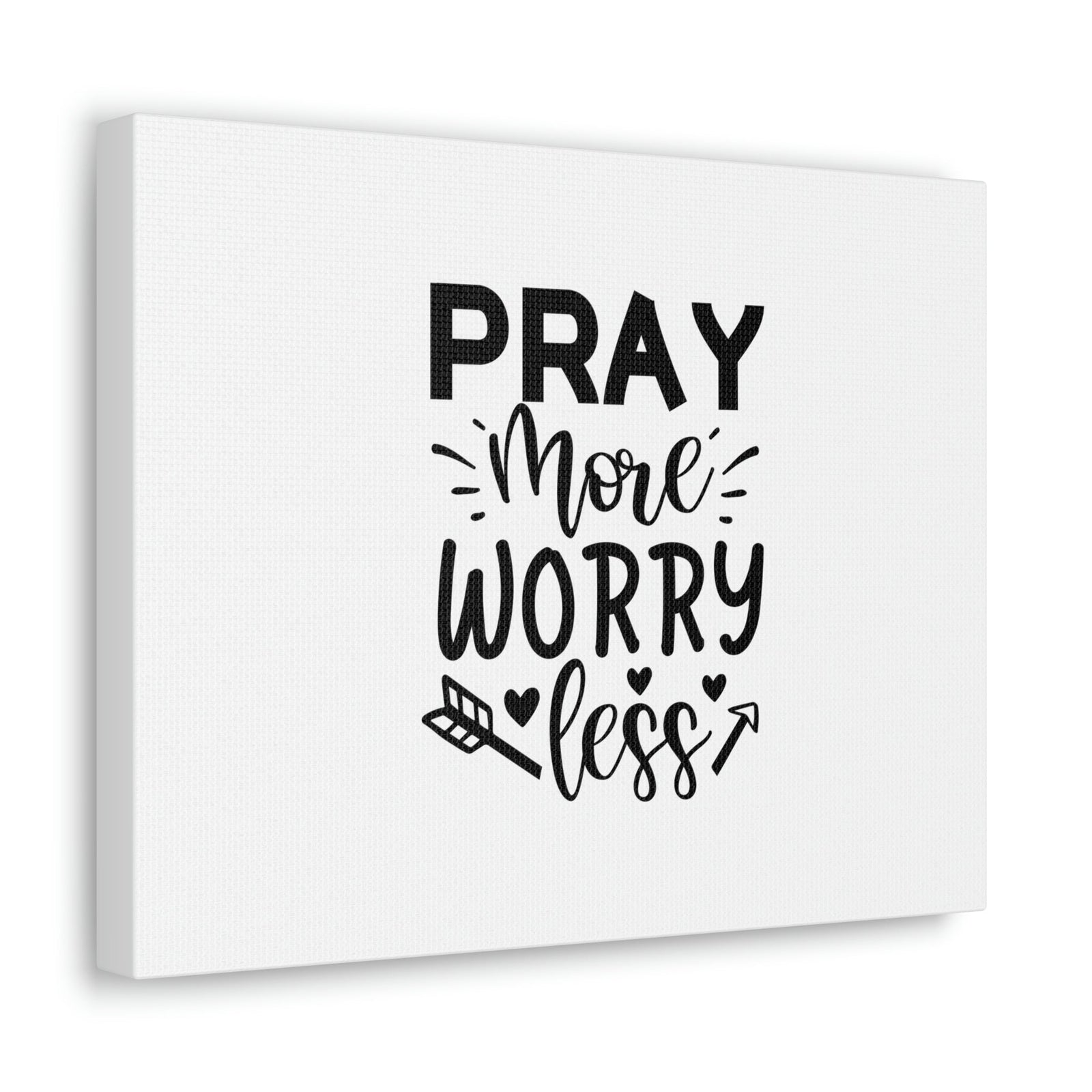 Scripture Walls Pray More Worry Less Ephesians 6:18 Arrow Christian Wall Art Bible Verse Print Ready to Hang Unframed-Express Your Love Gifts