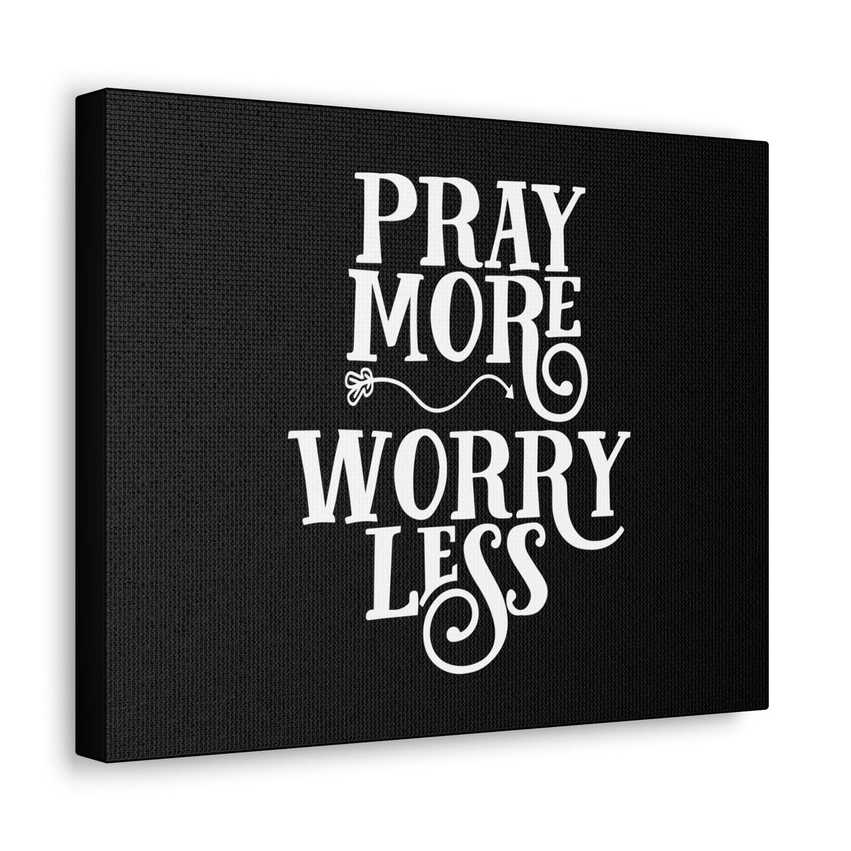 Scripture Walls Pray More, Worry Less Philippians 4:6 Curvy Arrow Christian Wall Art Bible Verse Print Ready to Hang Unframed-Express Your Love Gifts