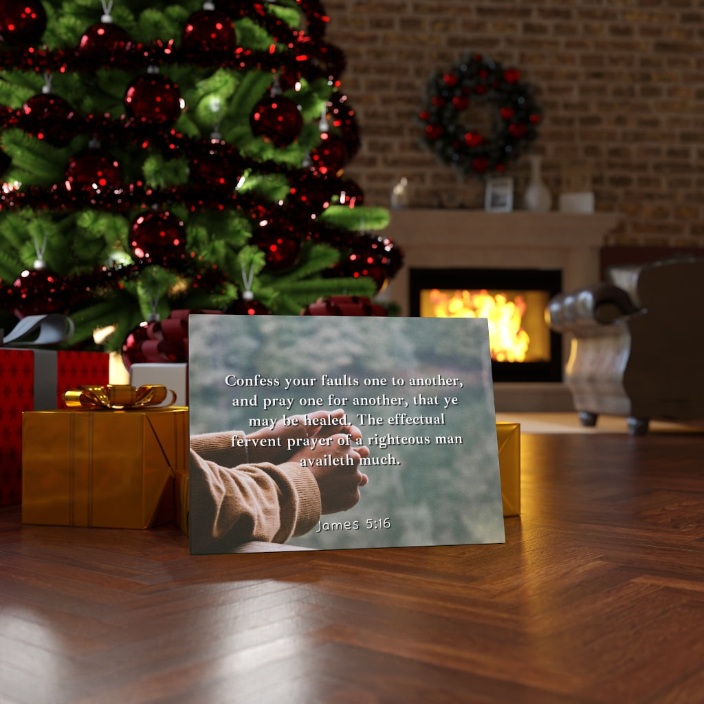 Scripture Walls Pray One Another James 5:16 Bible Verse Canvas Christian Wall Art Ready to Hang Unframed-Express Your Love Gifts