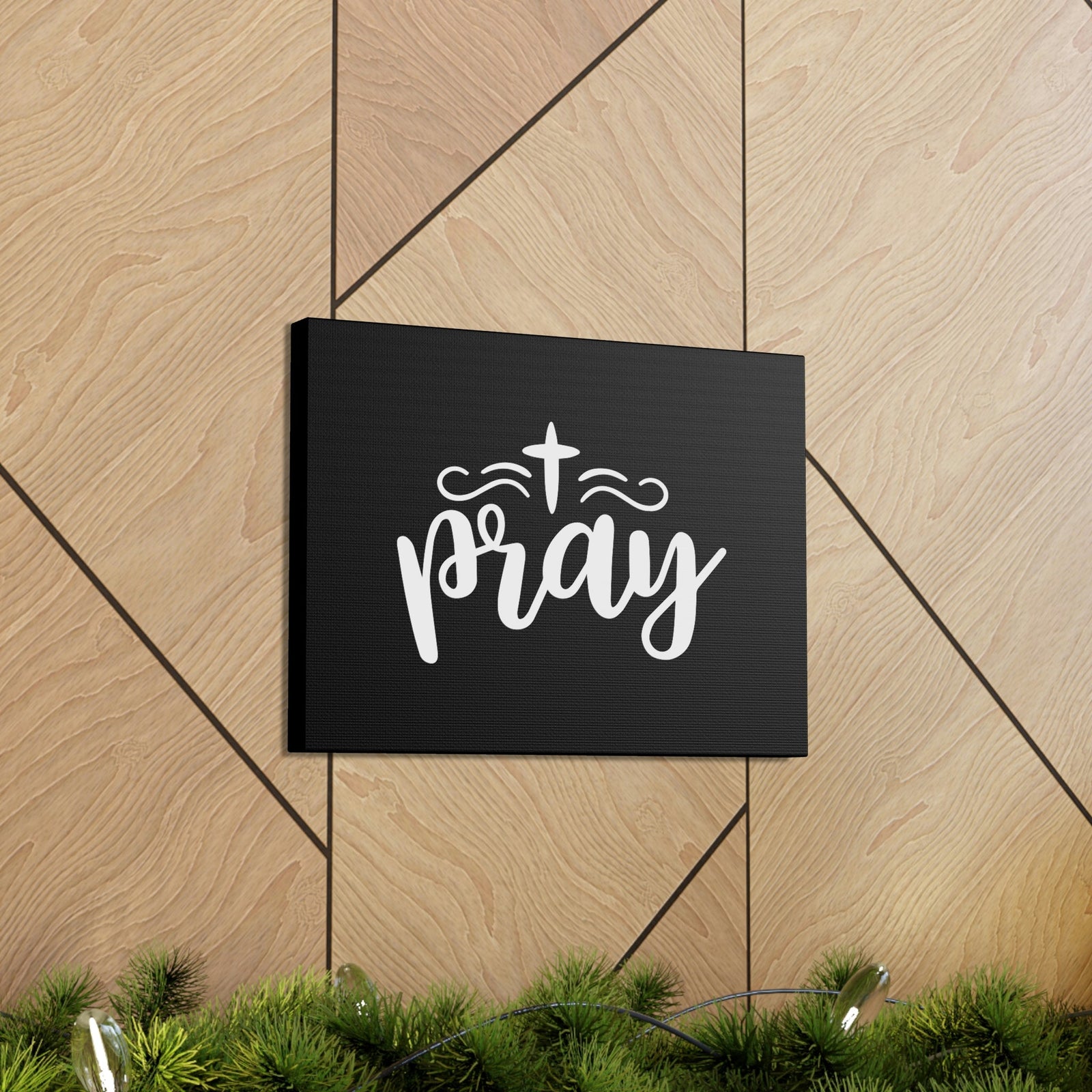 Scripture Walls Pray Philippians 4:6 Cross Black Christian Wall Art Bible Verse Print Ready to Hang Unframed-Express Your Love Gifts