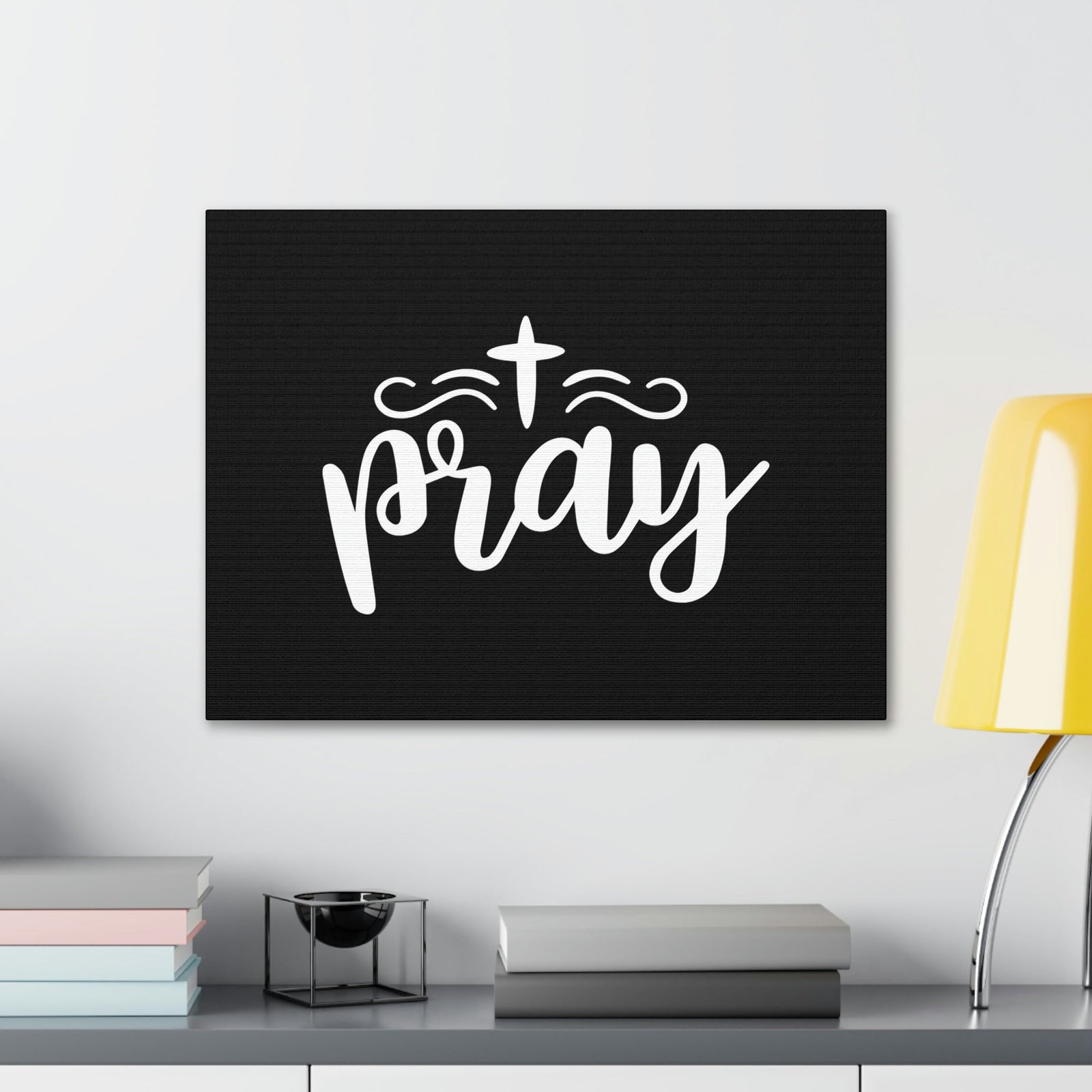 Scripture Walls Pray Philippians 4:6 Cross Black Christian Wall Art Bible Verse Print Ready to Hang Unframed-Express Your Love Gifts