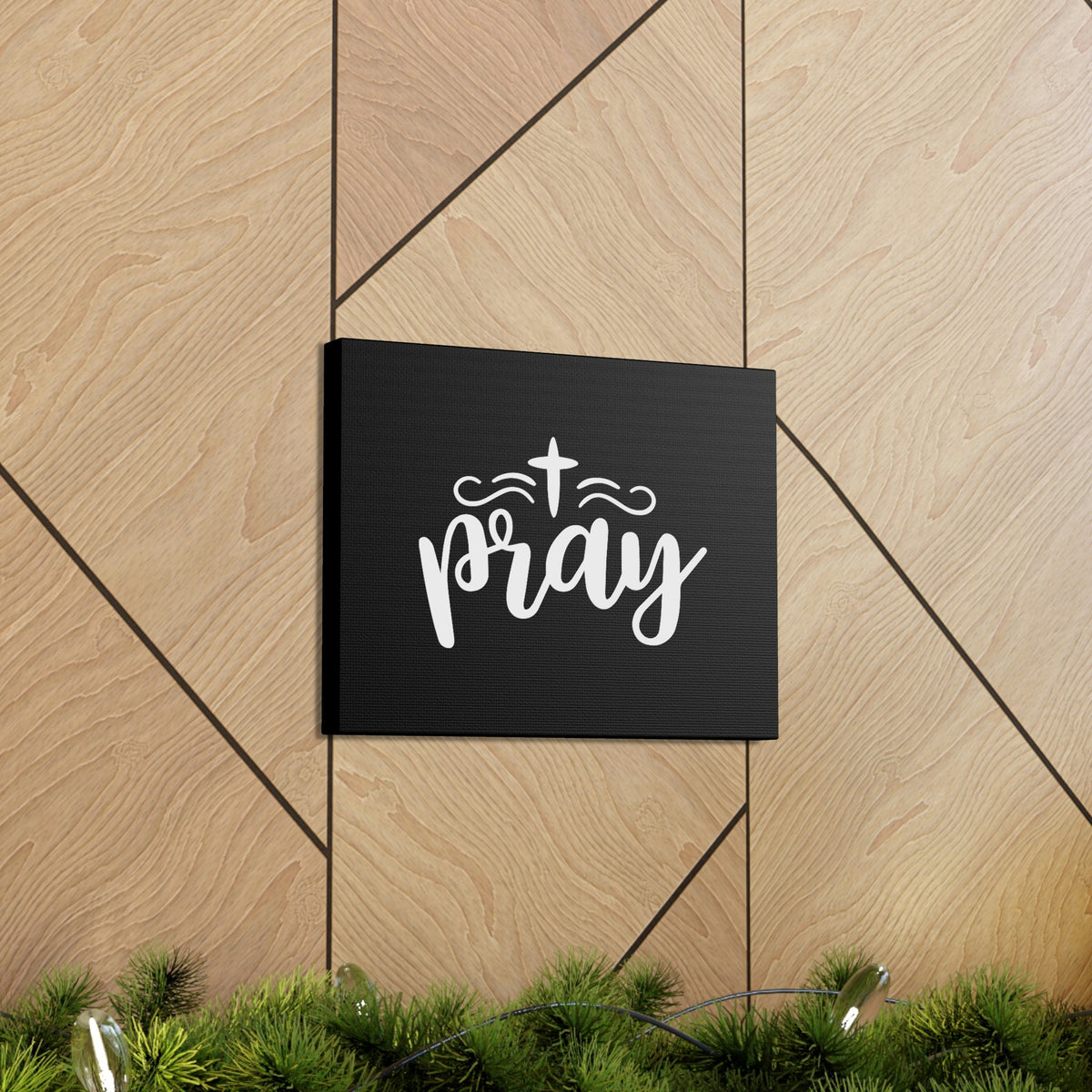 Scripture Walls Pray Philippians 4:6 Cross Black Christian Wall Art Bible Verse Print Ready to Hang Unframed-Express Your Love Gifts