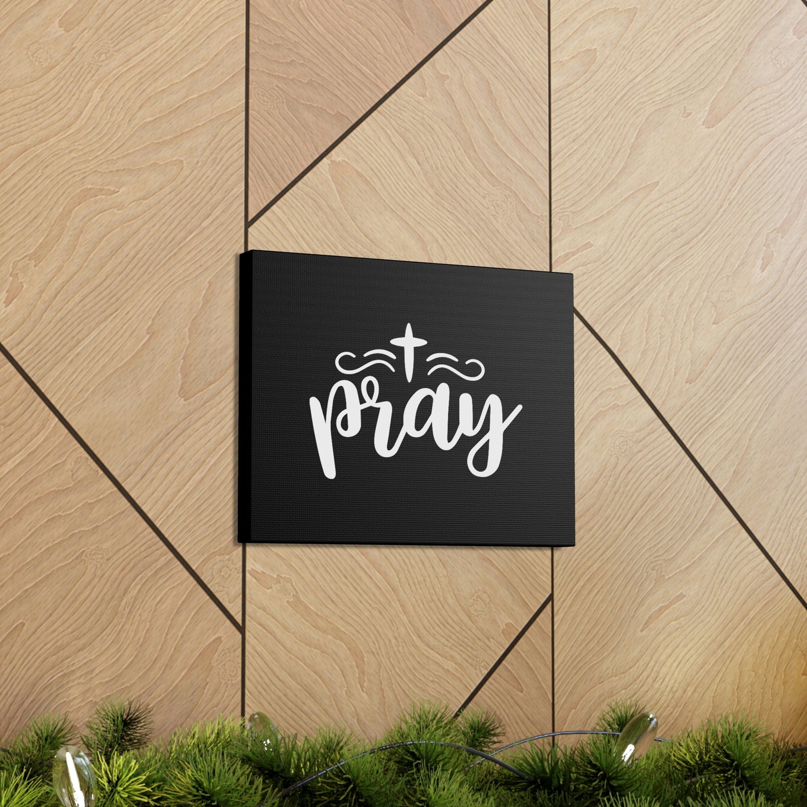 Scripture Walls Pray Philippians 4:6 Cross Black Christian Wall Art Bible Verse Print Ready to Hang Unframed-Express Your Love Gifts