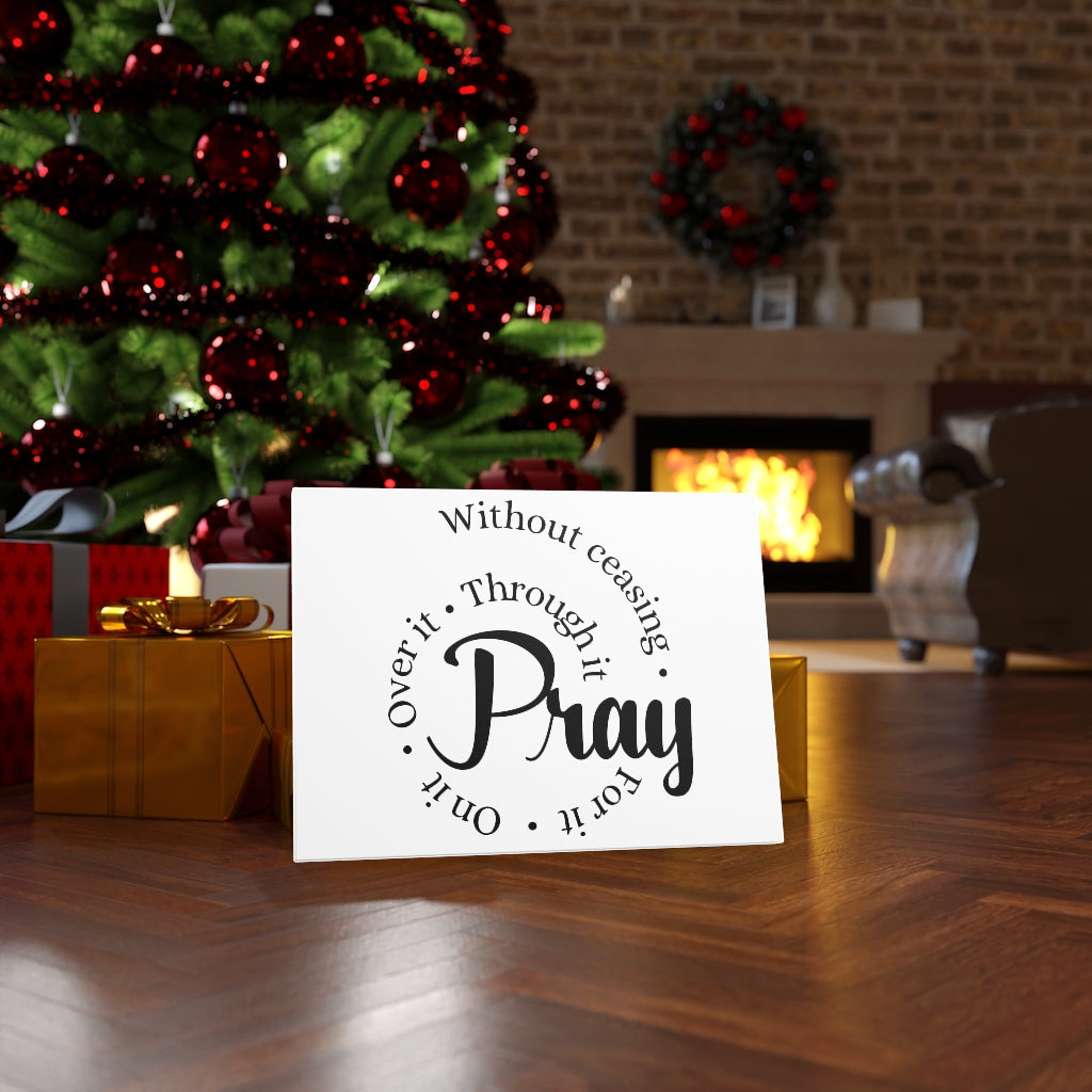 Scripture Walls Pray Through It Bible Verse Canvas Christian Wall Art Ready to Hang Unframed-Express Your Love Gifts
