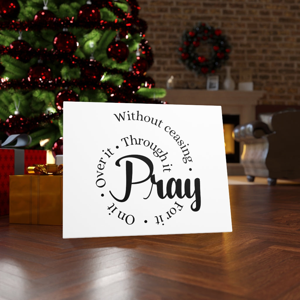 Scripture Walls Pray Through It Bible Verse Canvas Christian Wall Art Ready to Hang Unframed-Express Your Love Gifts
