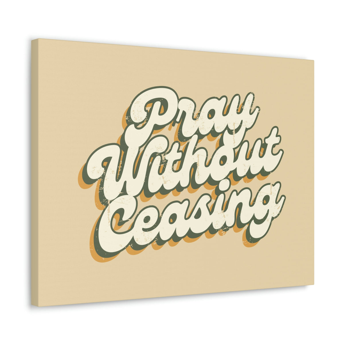 Scripture Walls Pray Without Ceasing 1 Thessalonians 5:17 90's Christian Wall Art Bible Verse Print Ready to Hang Unframed-Express Your Love Gifts