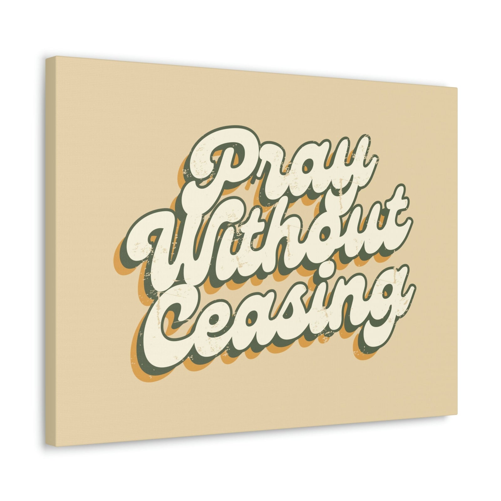 Scripture Walls Pray Without Ceasing 1 Thessalonians 5:17 90's Christian Wall Art Bible Verse Print Ready to Hang Unframed-Express Your Love Gifts