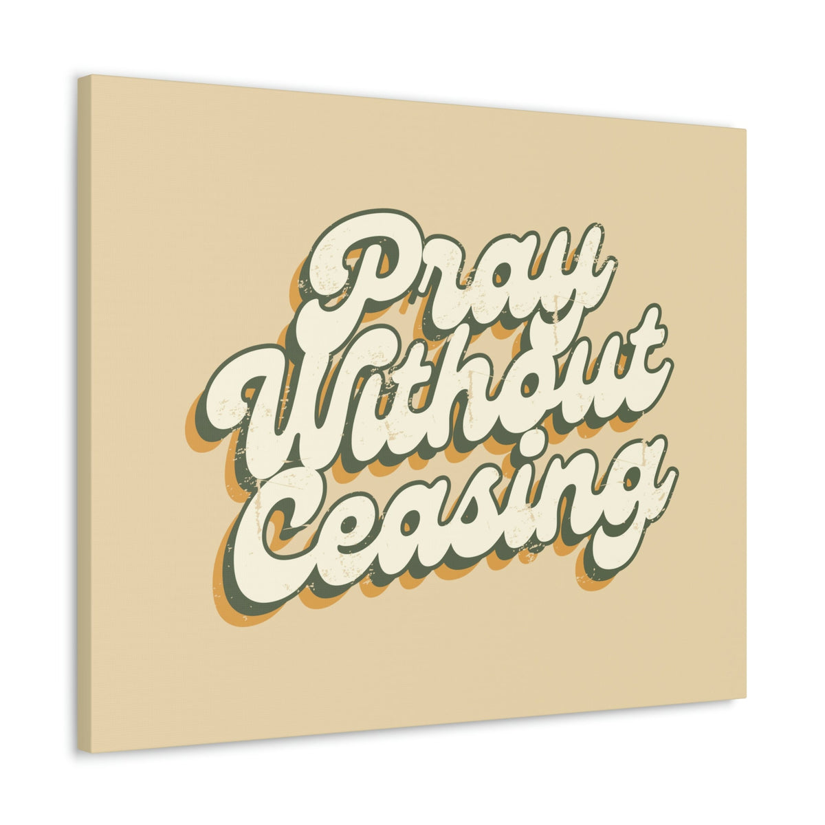 Scripture Walls Pray Without Ceasing 1 Thessalonians 5:17 90's Christian Wall Art Bible Verse Print Ready to Hang Unframed-Express Your Love Gifts