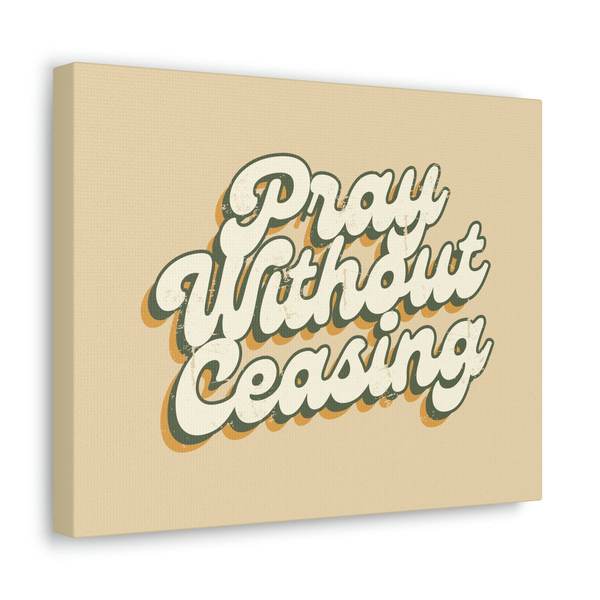 Scripture Walls Pray Without Ceasing 1 Thessalonians 5:17 90's Christian Wall Art Bible Verse Print Ready to Hang Unframed-Express Your Love Gifts