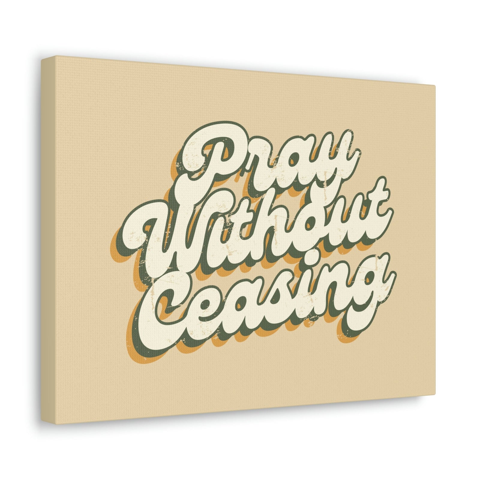 Scripture Walls Pray Without Ceasing 1 Thessalonians 5:17 90's Christian Wall Art Bible Verse Print Ready to Hang Unframed-Express Your Love Gifts