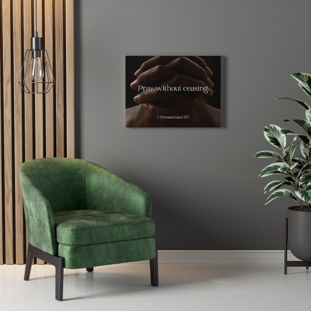 Scripture Walls Pray Without Ceasing Hands 1 Thessalonians 5:17 Bible Verse Canvas Christian Wall Art Ready to Hang Unframed-Express Your Love Gifts