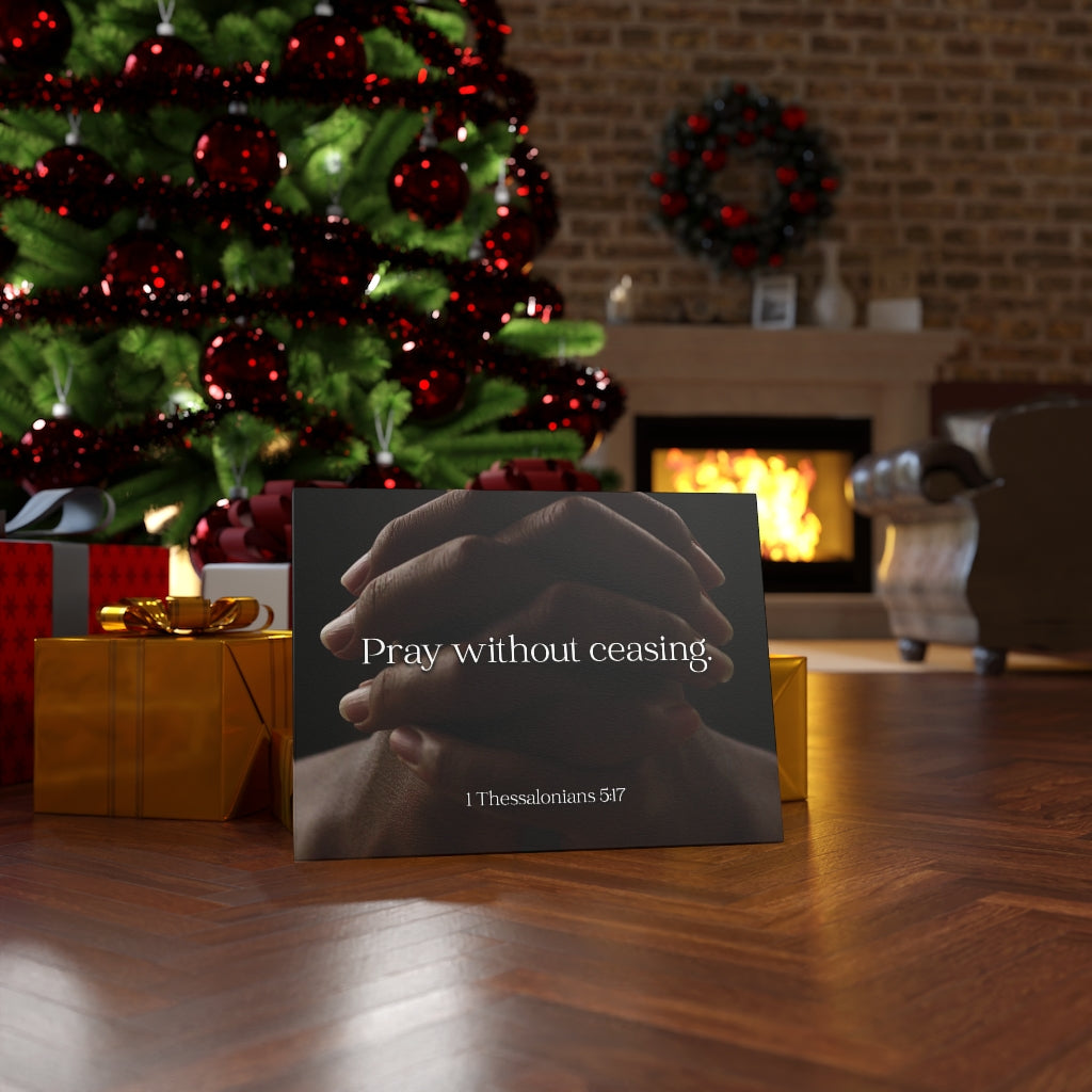 Scripture Walls Pray Without Ceasing Hands 1 Thessalonians 5:17 Bible Verse Canvas Christian Wall Art Ready to Hang Unframed-Express Your Love Gifts